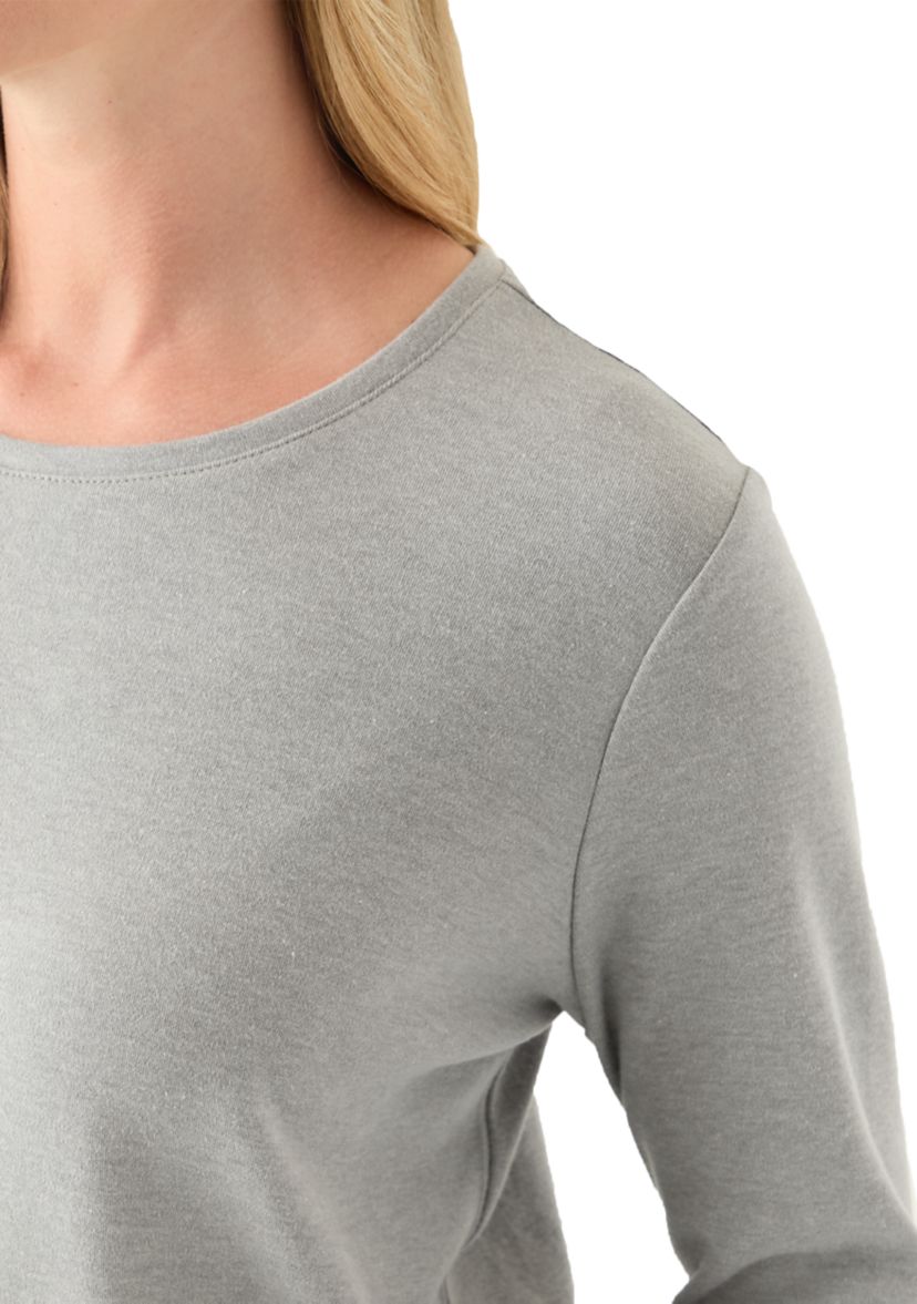 Petite Long Sleeve Crew Neck Shirt