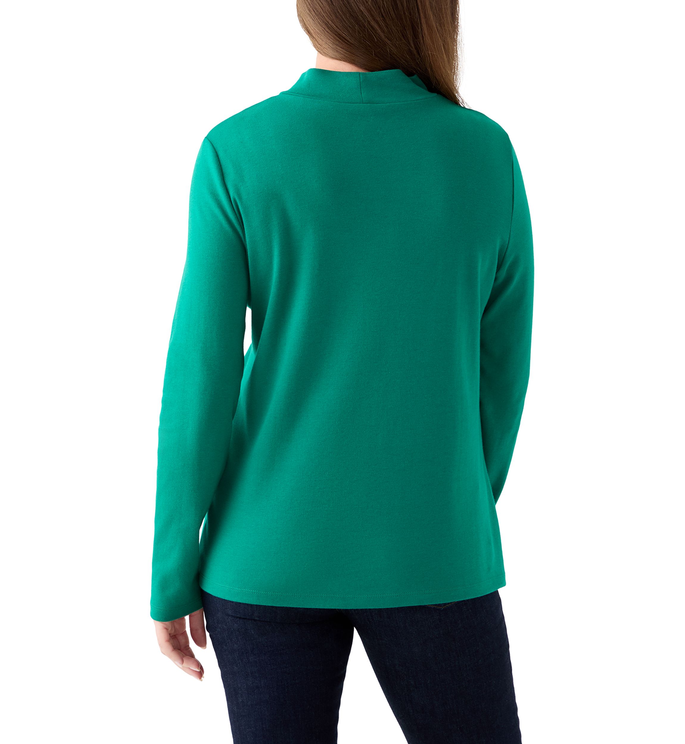 Petite Mock Neck Solid Top