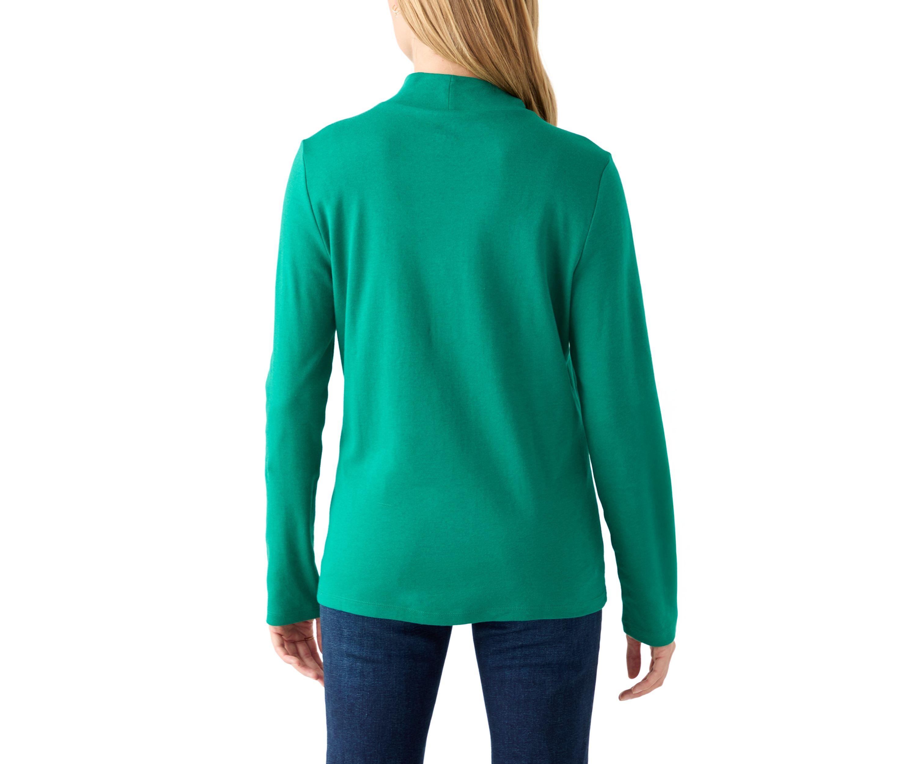 Petite Mock Neck Solid Top