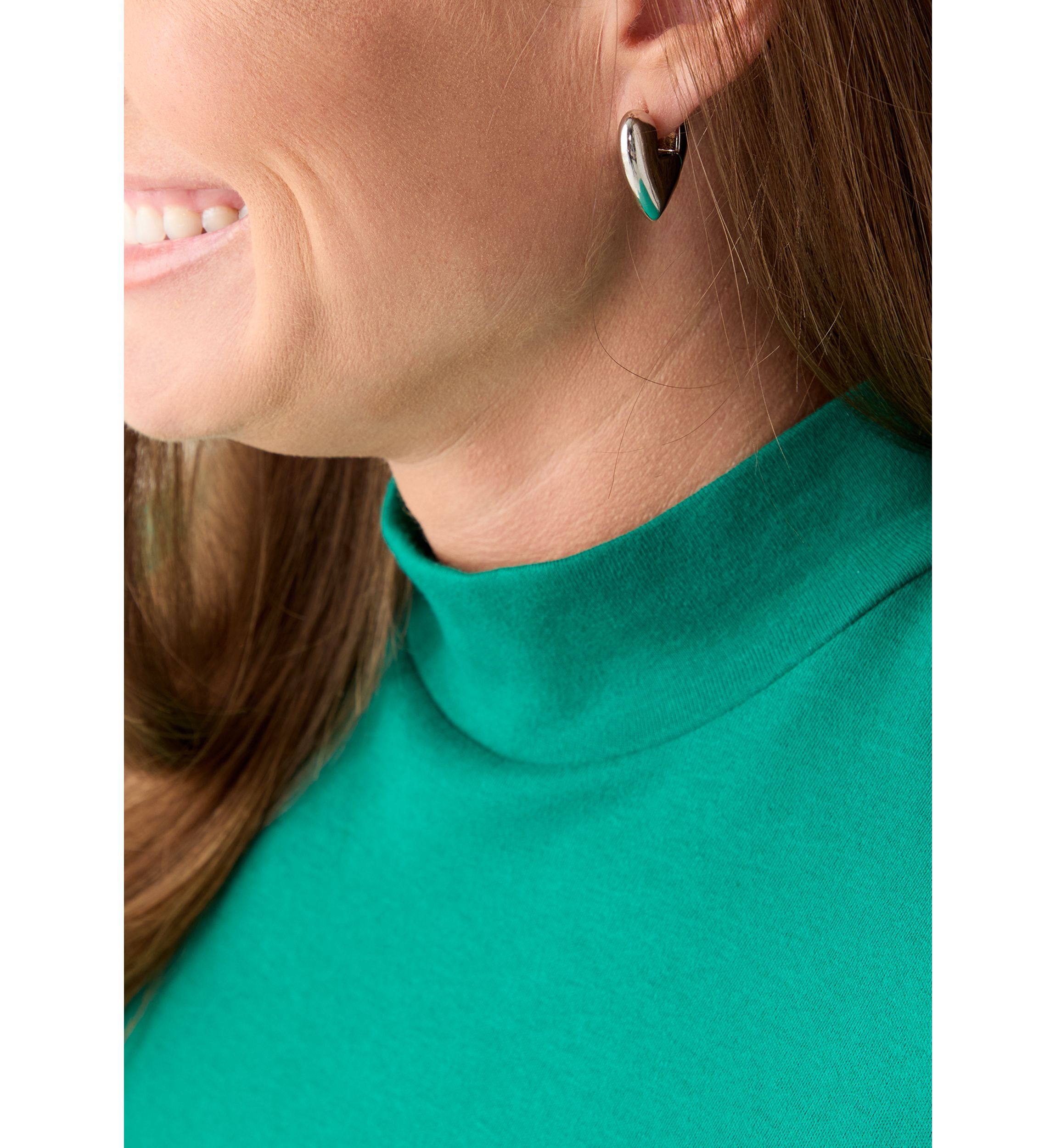 Petite Mock Neck Solid Top