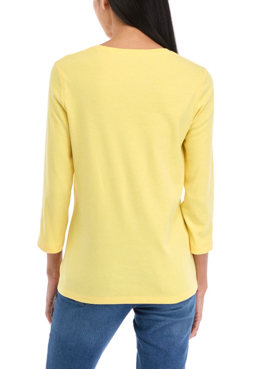 Petite Crew Neck Top