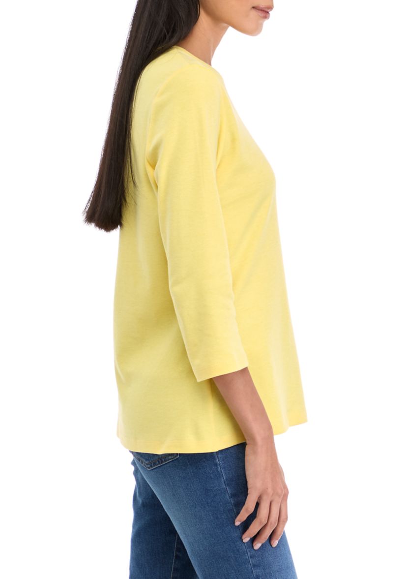Petite Crew Neck Top