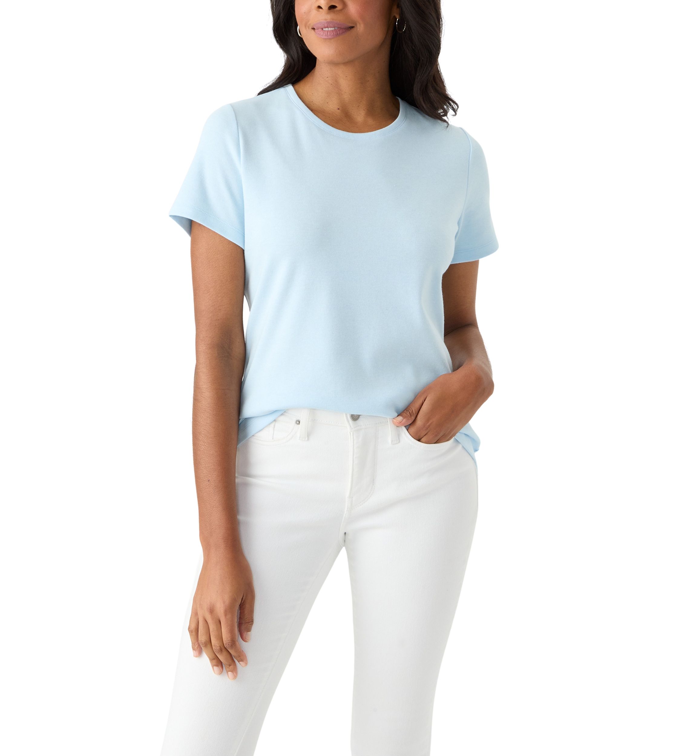 Petite Short Sleeve Crew T-Shirt 