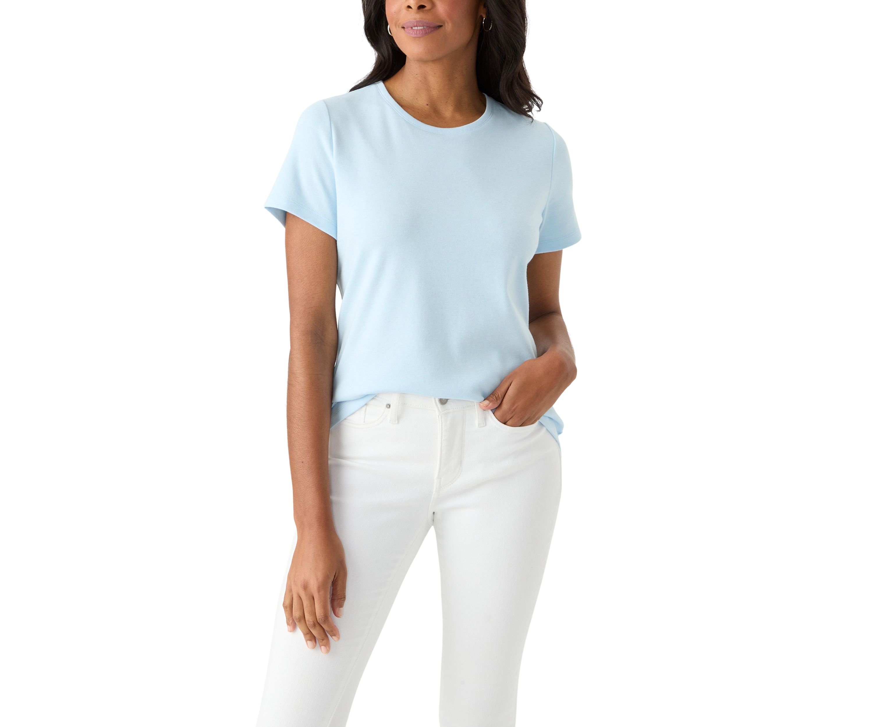 Petite Short Sleeve Crew T-Shirt 