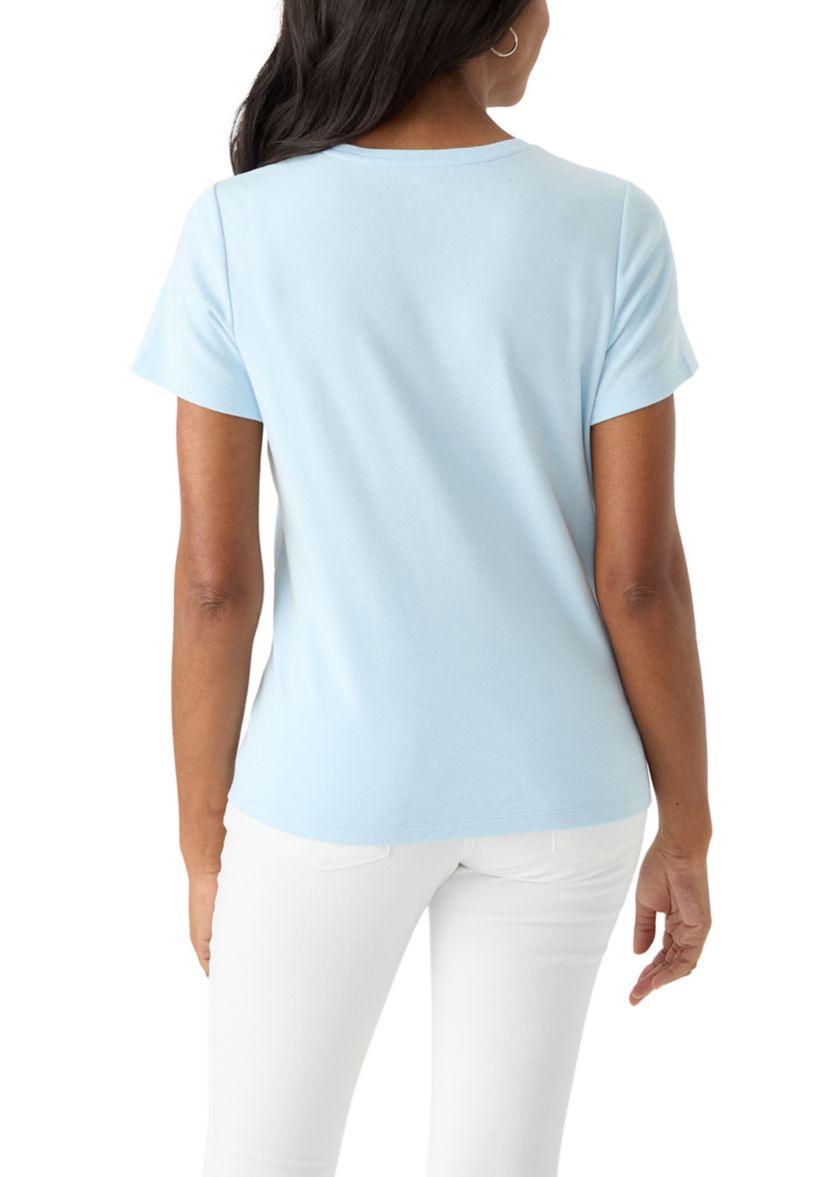 Petite Short Sleeve Crew T-Shirt 