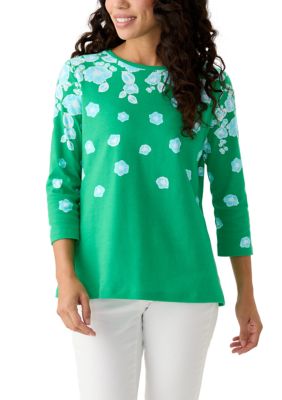 Kim Rogers® Petite Placement Print T-Shirt | Belk