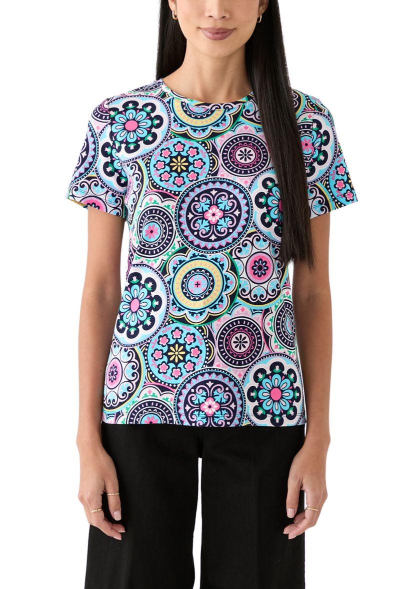 Petite Printed Crew Neck T-Shirt