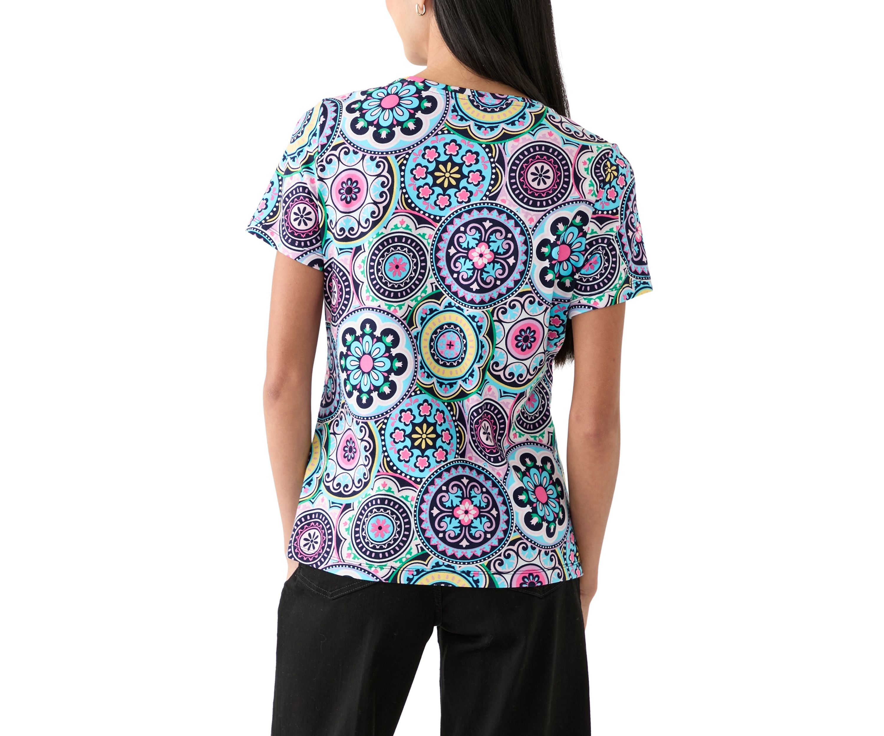 Petite Printed Crew Neck T-Shirt