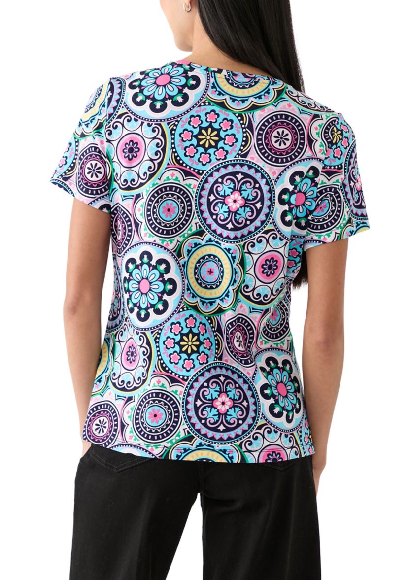 Petite Printed Crew Neck T-Shirt