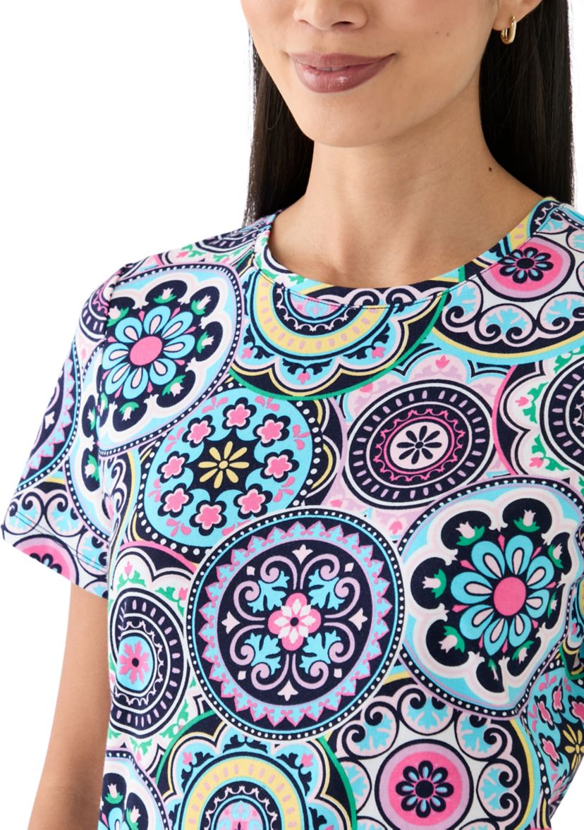 Petite Printed Crew Neck T-Shirt