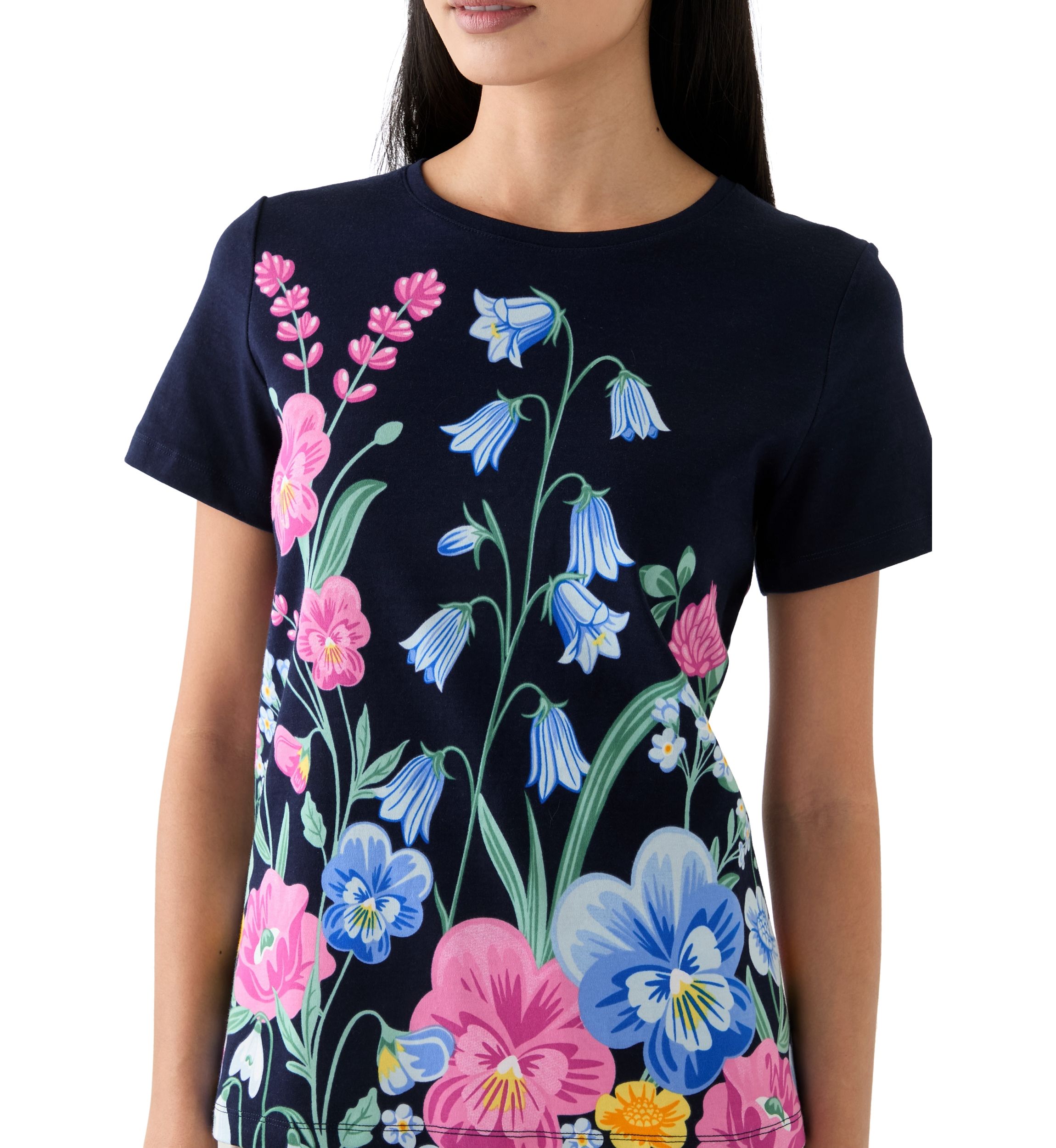 Petite Short Sleeve Placement Print T-Shirt 