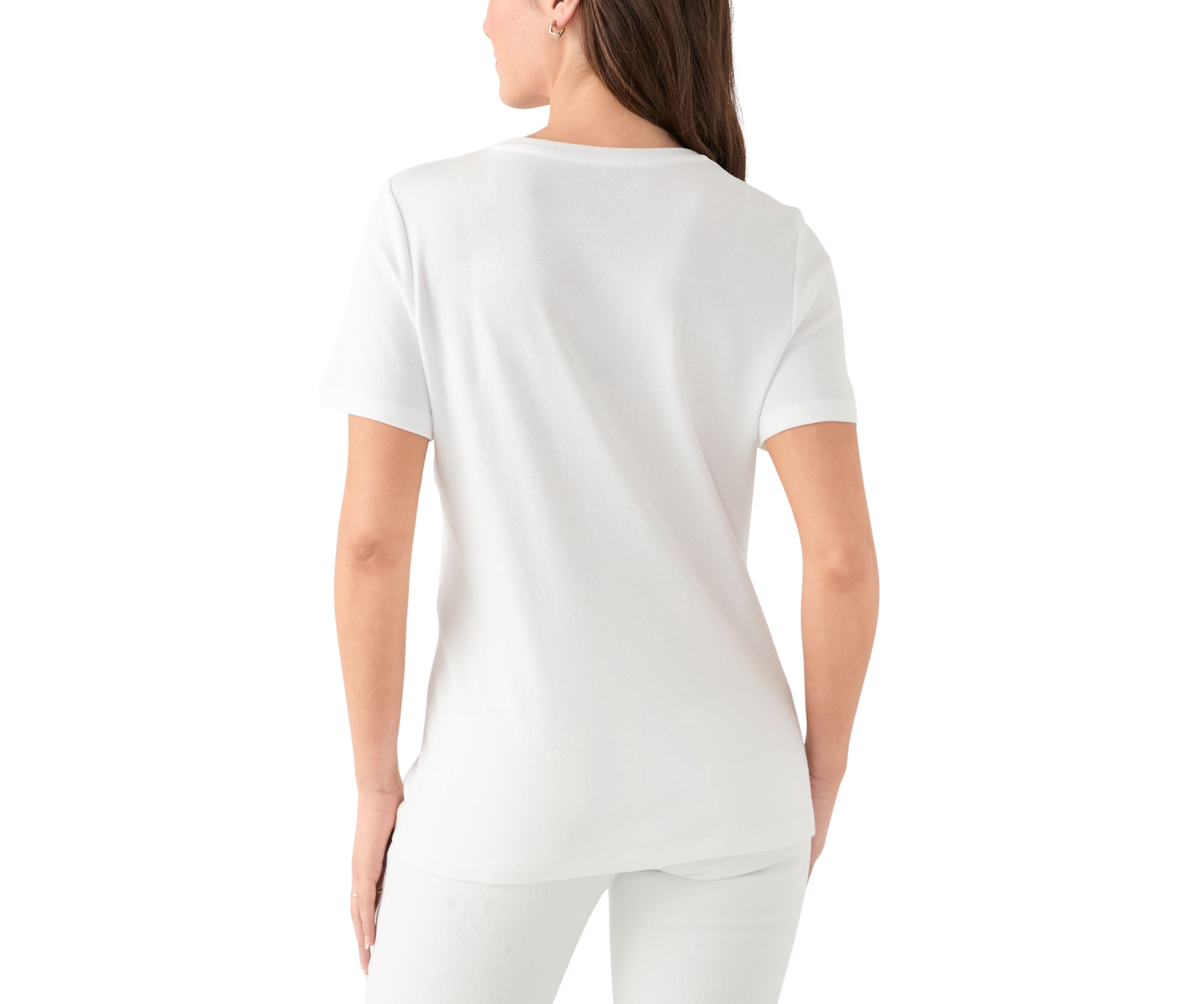 Petite Crew Neck Graphic T-Shirt 