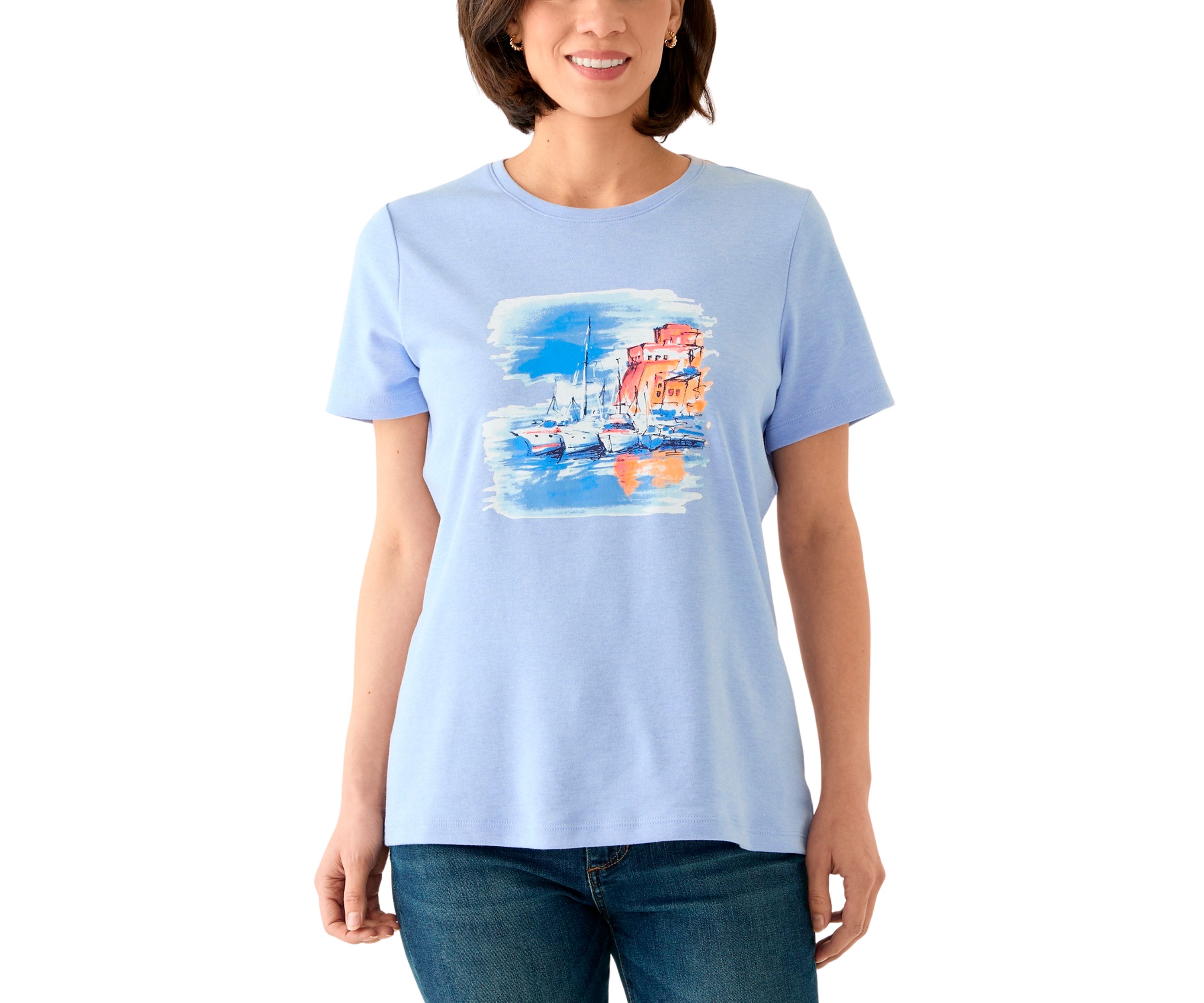 Petite Heather Graphic T-Shirt 