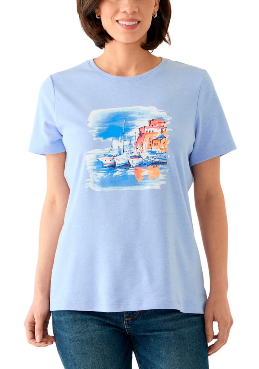 Petite Heather Graphic T-Shirt 