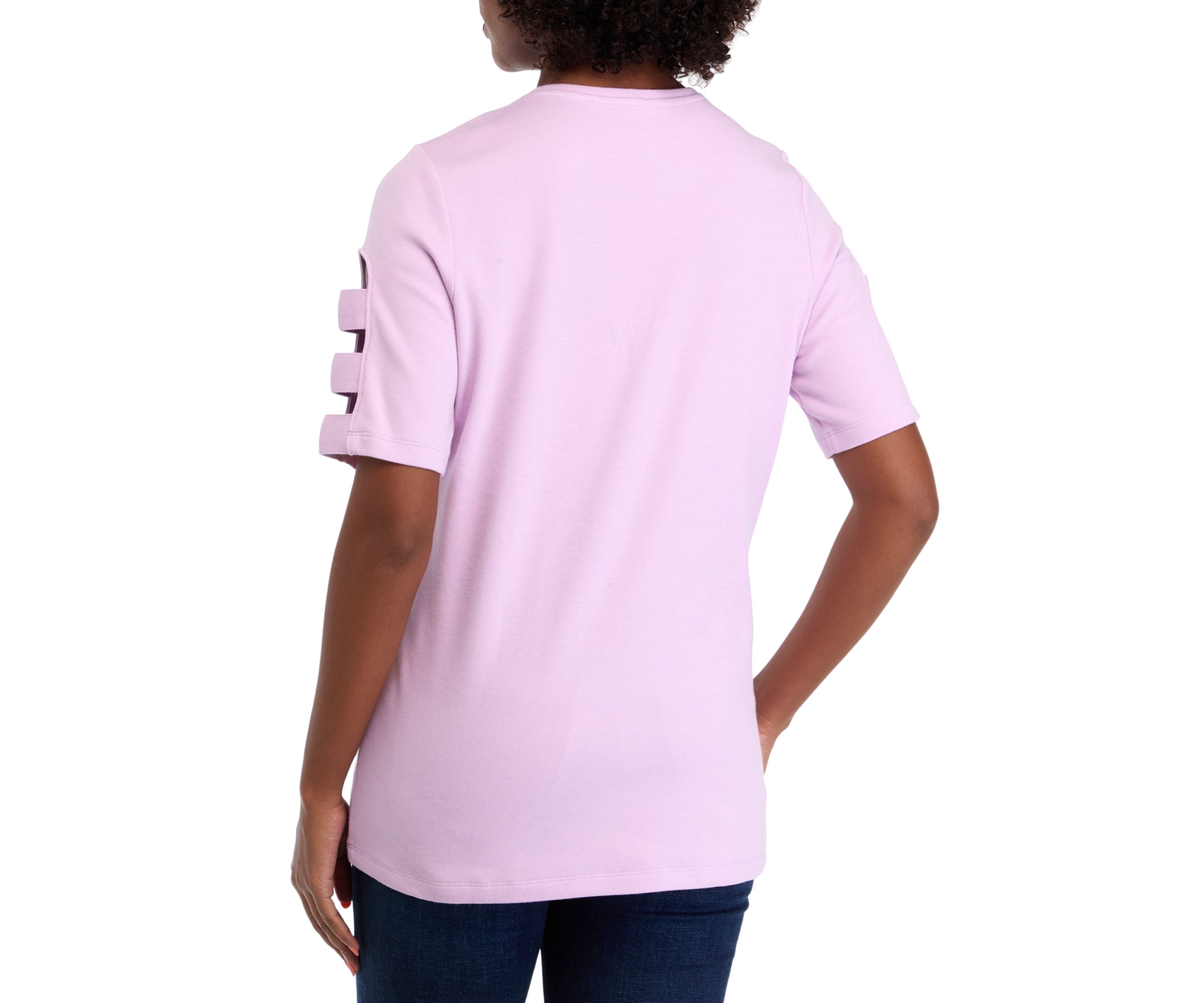 Petite Short Ladder Sleeve T-Shirt
