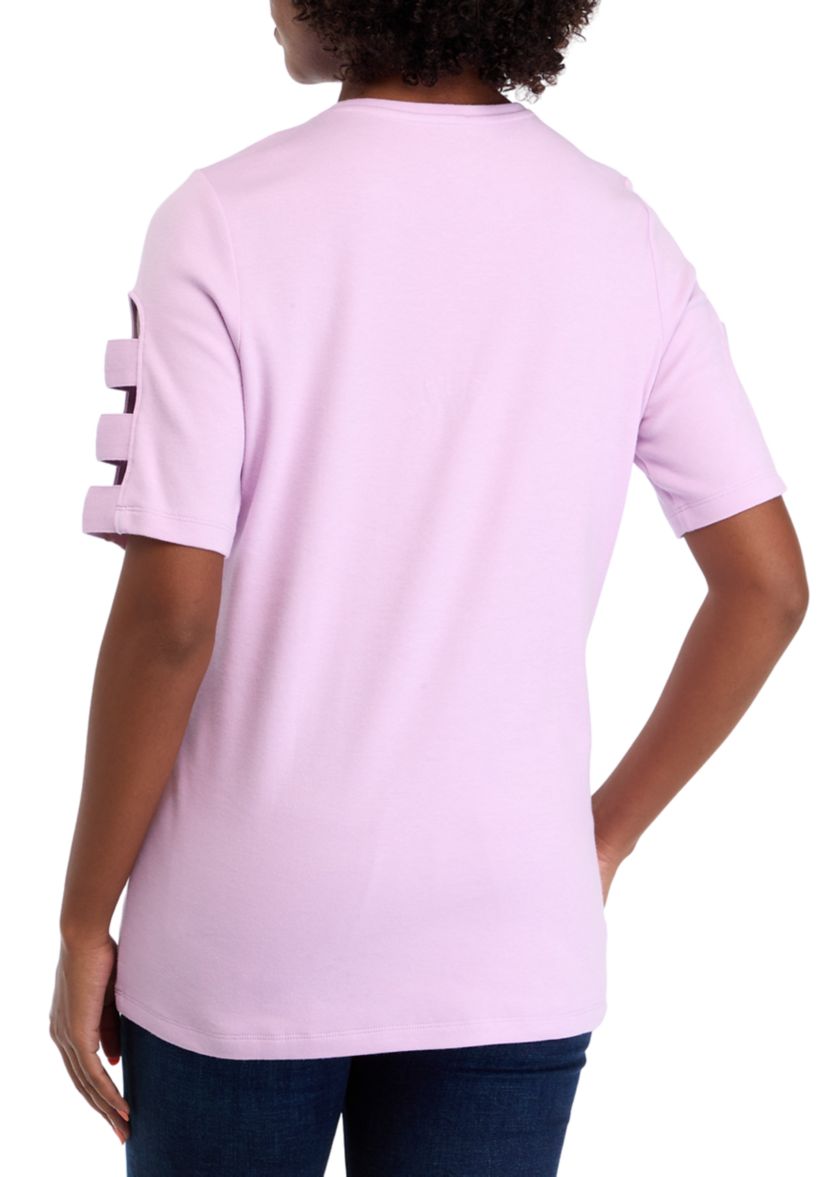Petite Short Ladder Sleeve T-Shirt