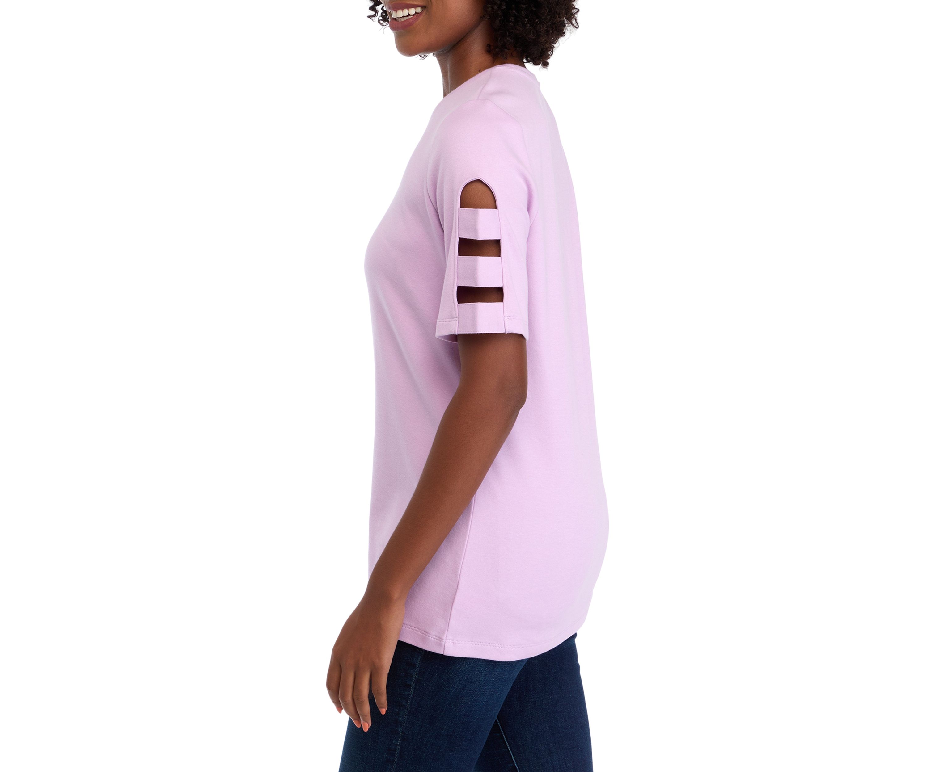 Petite Short Ladder Sleeve T-Shirt