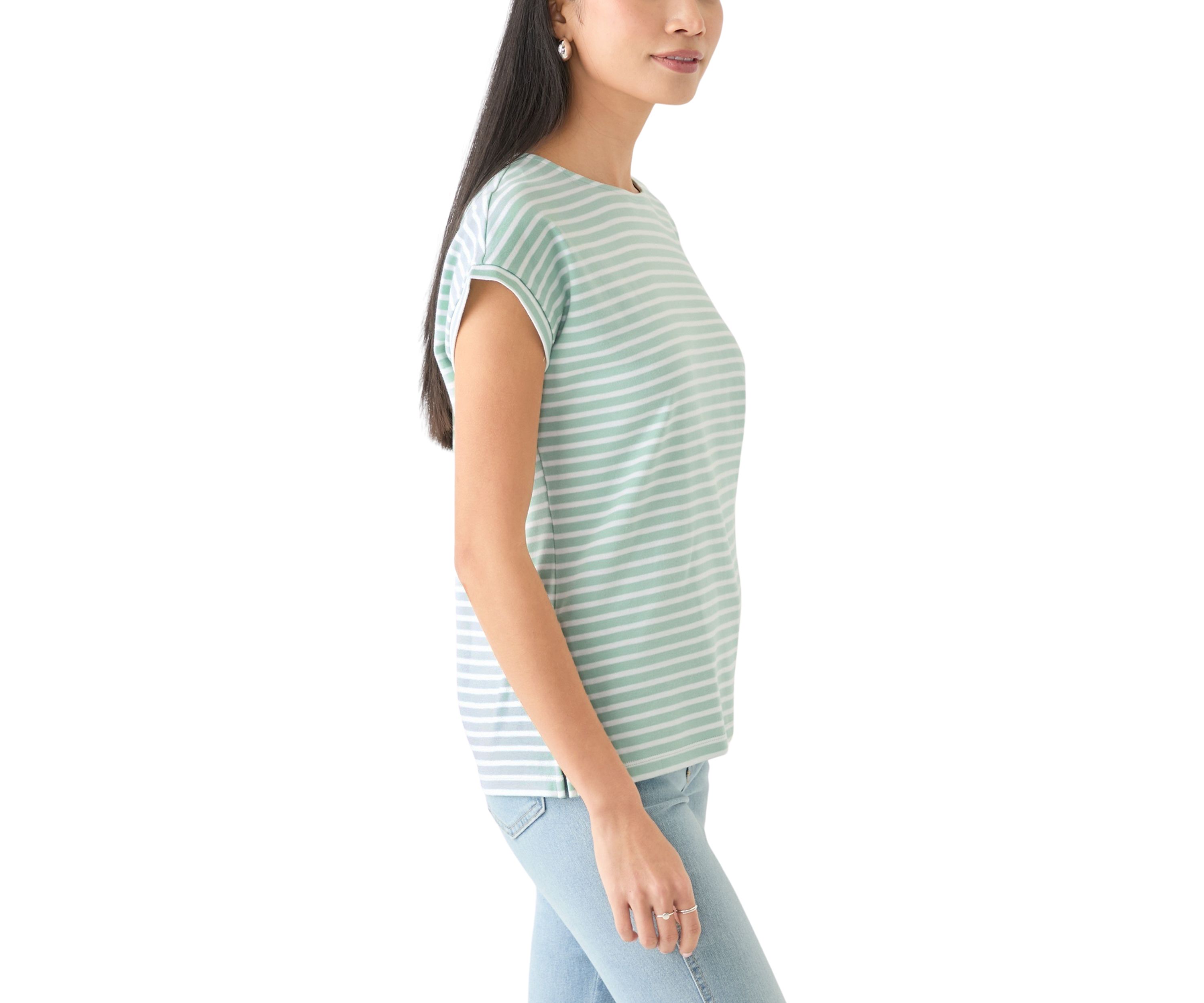 Petite Stripe Printed Top