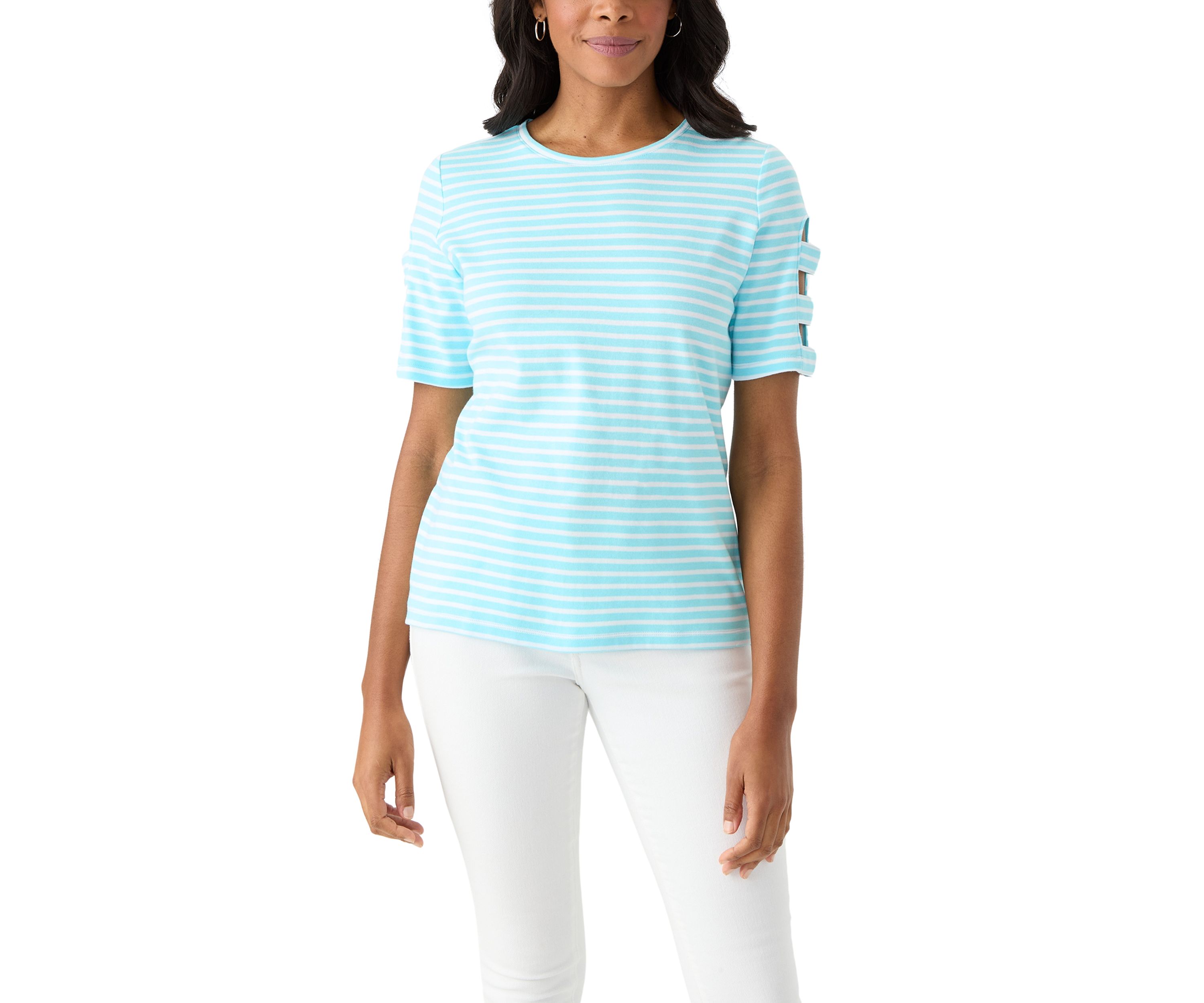 Petite Ladder Sleeve T-Shirt