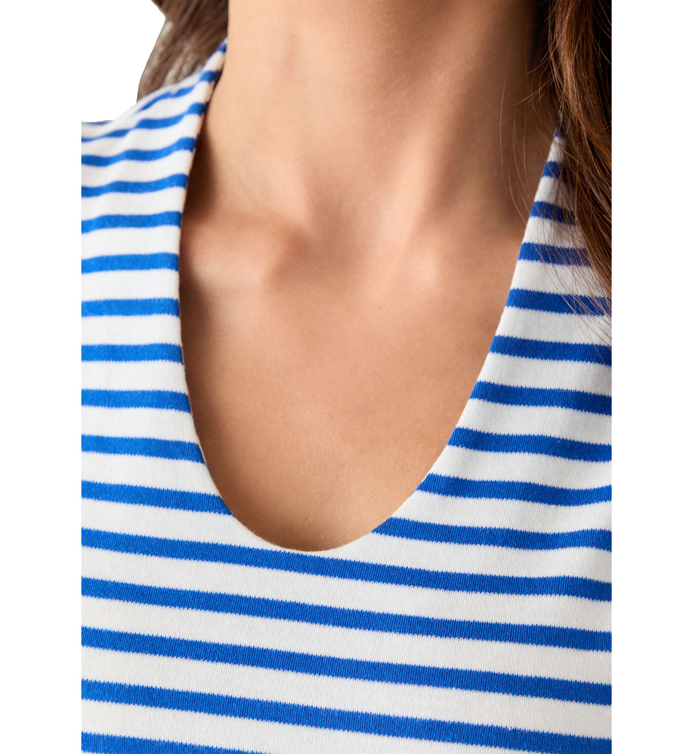 Petite V-Neck Sleeveless Yarn Dyed Top