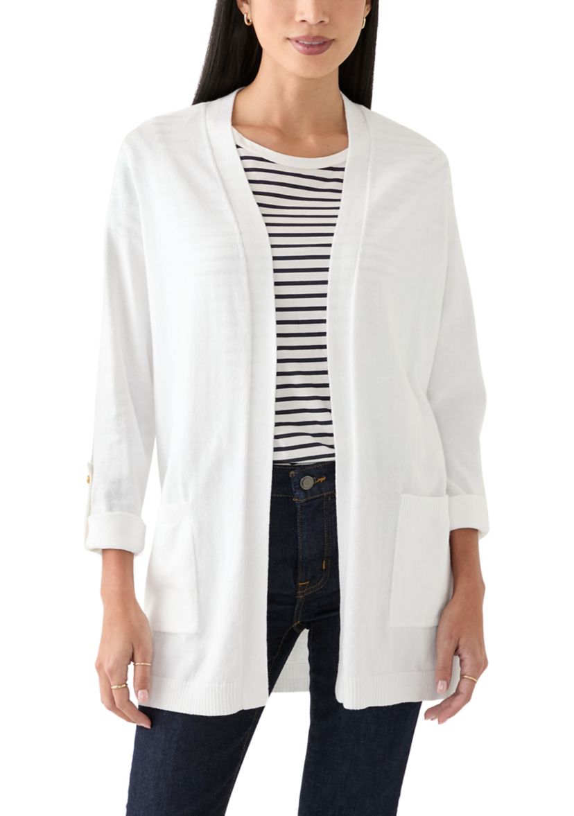 Petite Roll Tab Cardigan 