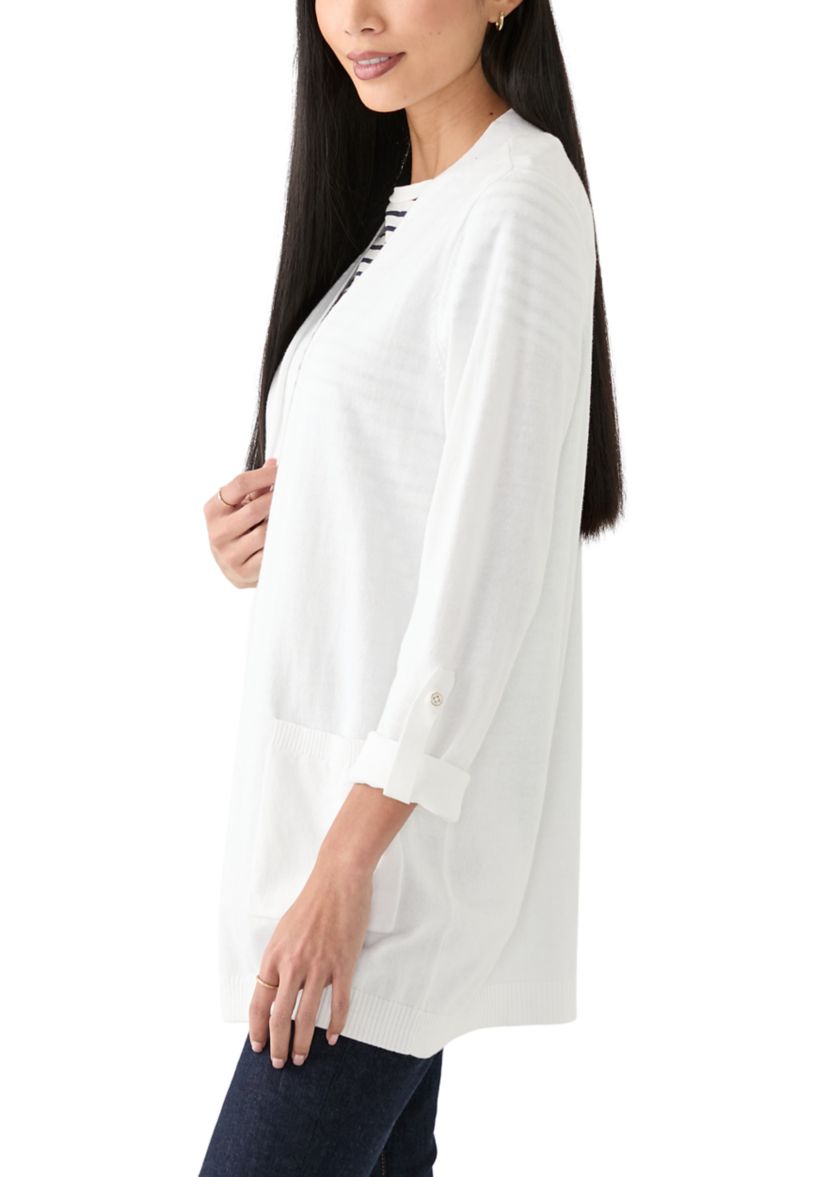 Petite Roll Tab Cardigan 
