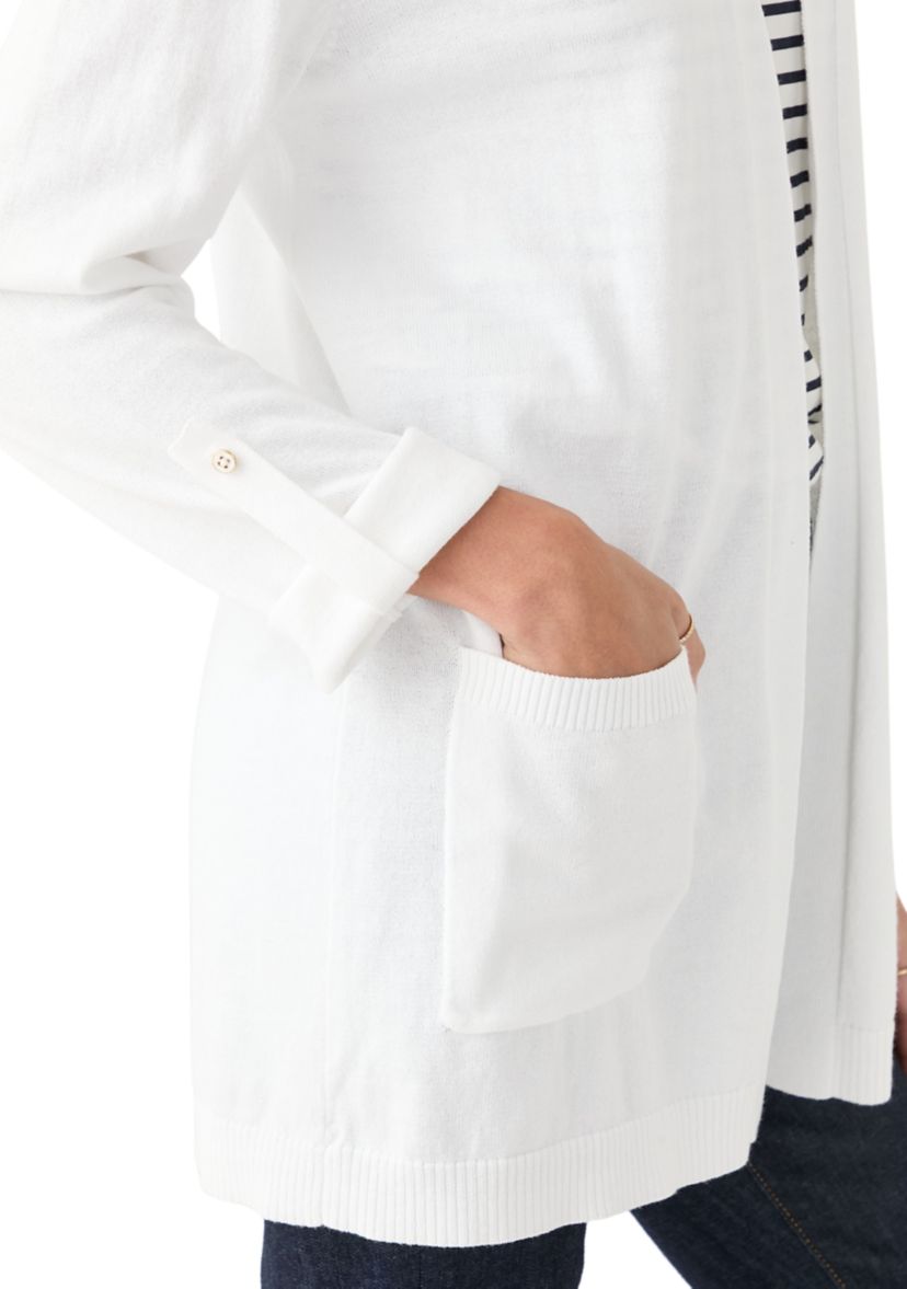 Petite Roll Tab Cardigan 