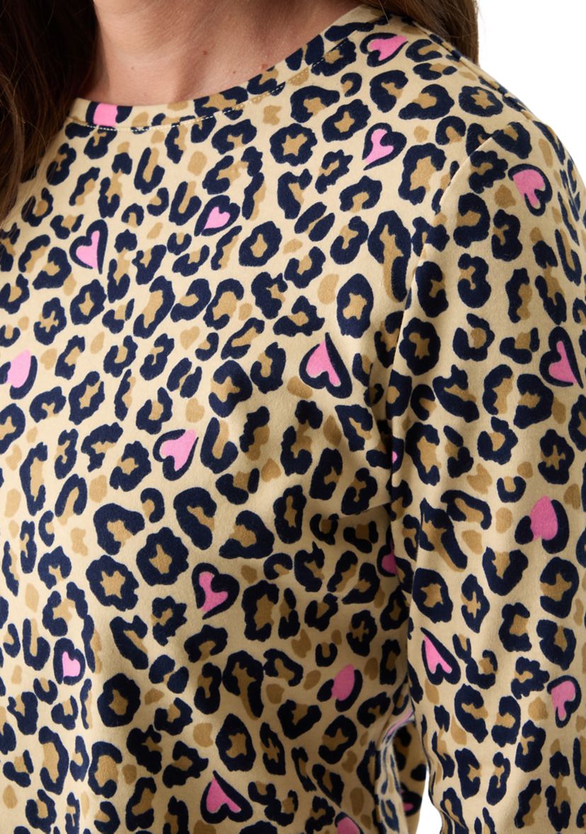 Petite Three-Quarter Sleeve Printed Top