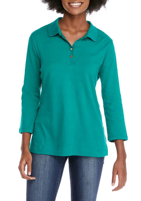Kim Rogers® Women's 3/4 Sleeve Polo | belk