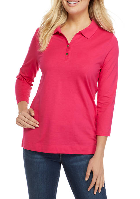 Kim Rogers® Women's 3/4 Sleeve Polo | belk