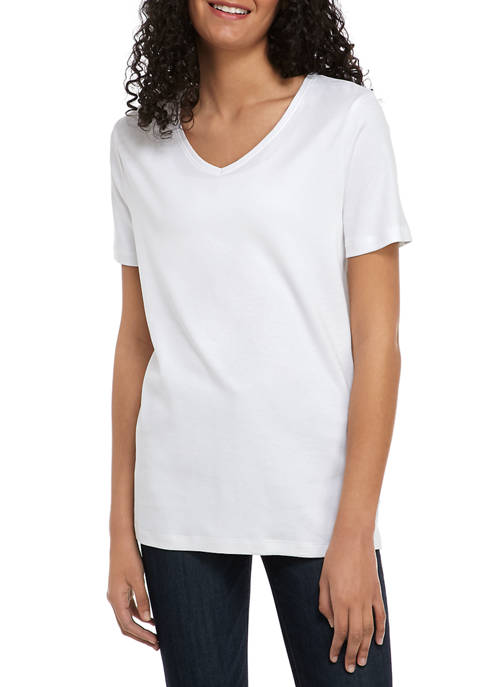 Kim Rogers® Women's Perfectly Soft Short Sleeve V-Neck T-Shirt | belk