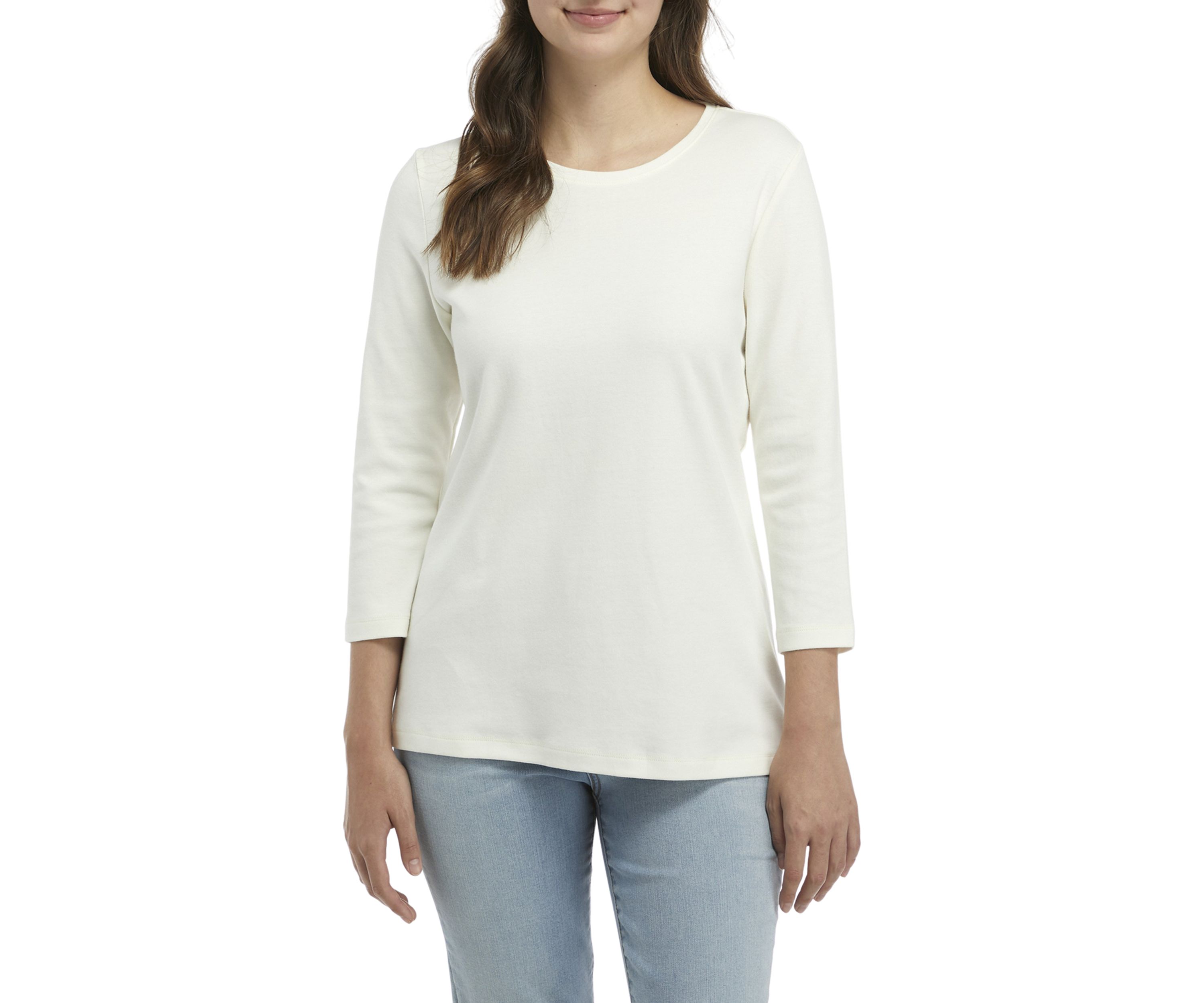 Womens 3/4 Sleeve Slub T-Shirt 