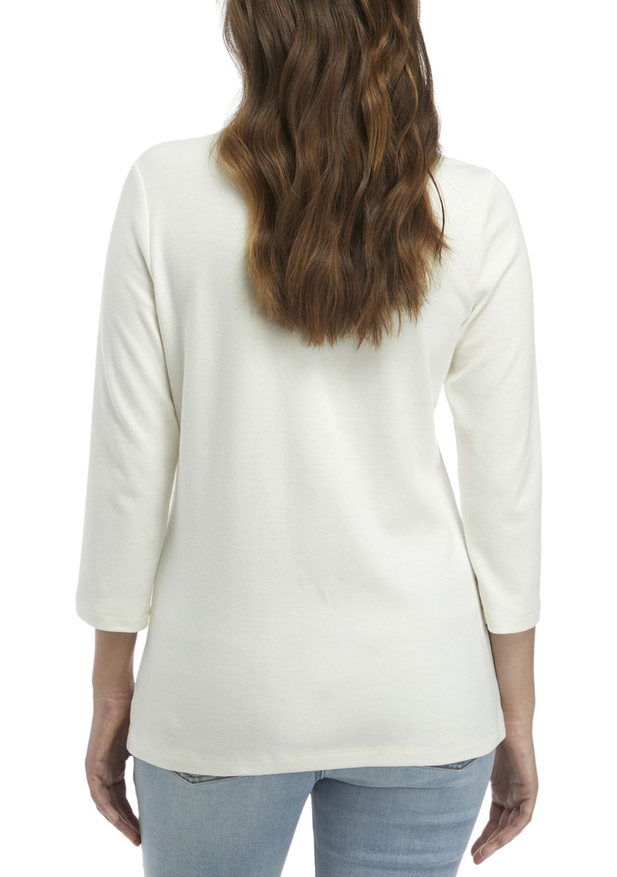 Womens 3/4 Sleeve Slub T-Shirt 