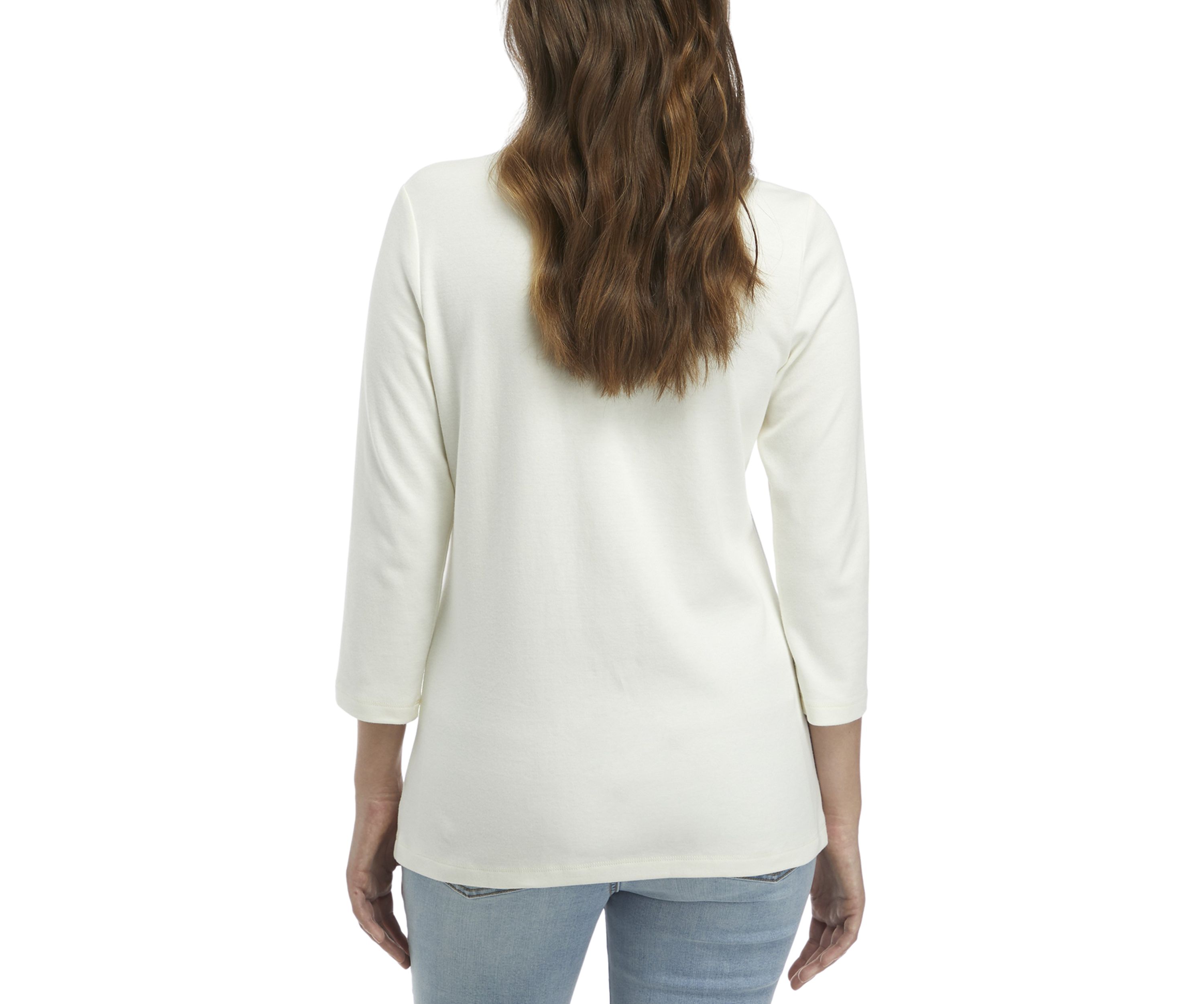 Womens 3/4 Sleeve Slub T-Shirt 