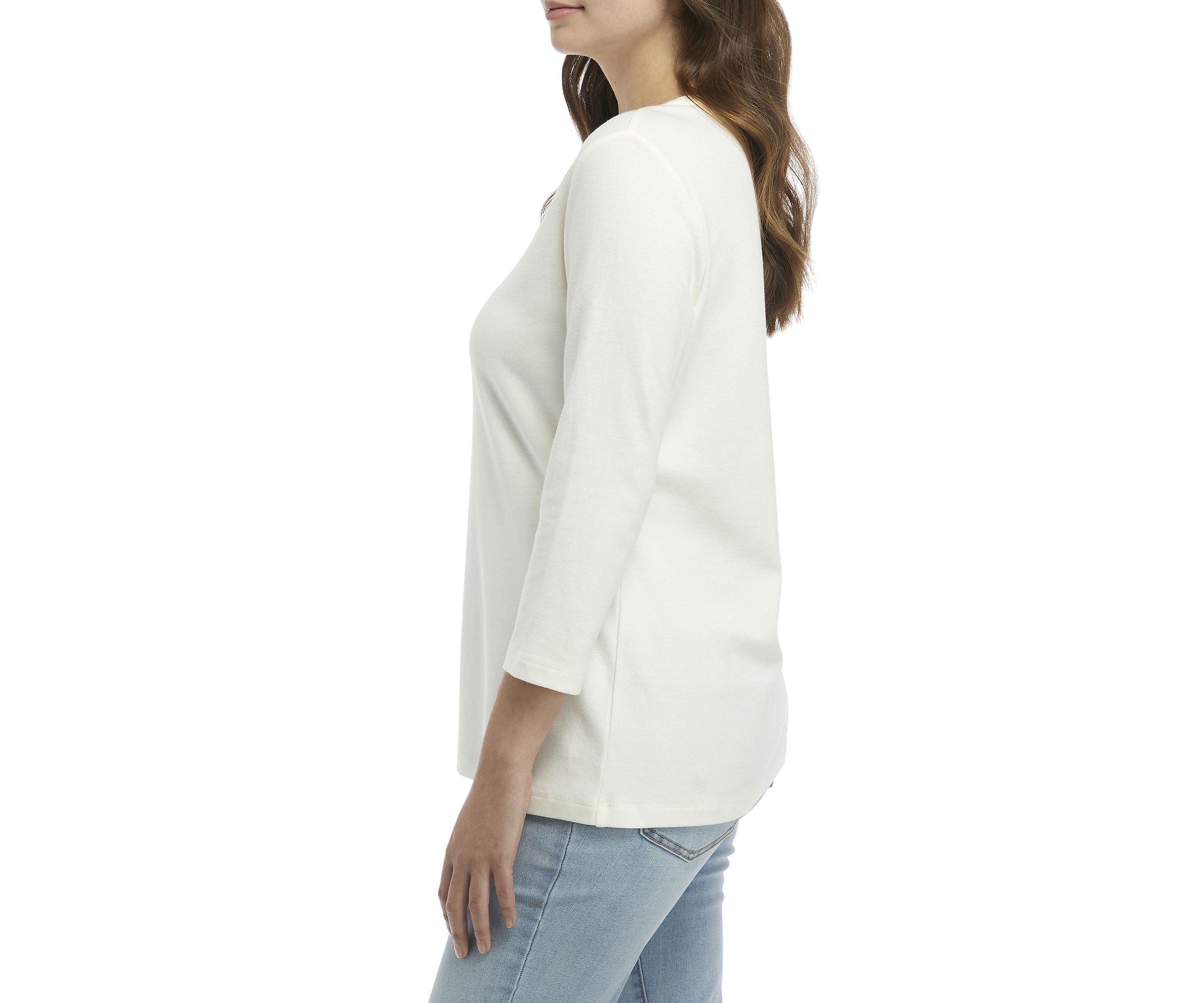 Womens 3/4 Sleeve Slub T-Shirt 