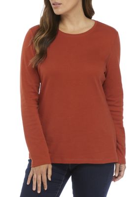 Kim Rogers® Women's Long Sleeve Crew Neck T-Shirt | belk