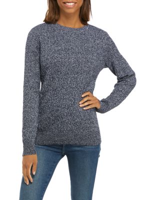 Kim Rogers® Women's Marled Cable Knit Crew Neck Sweater | belk