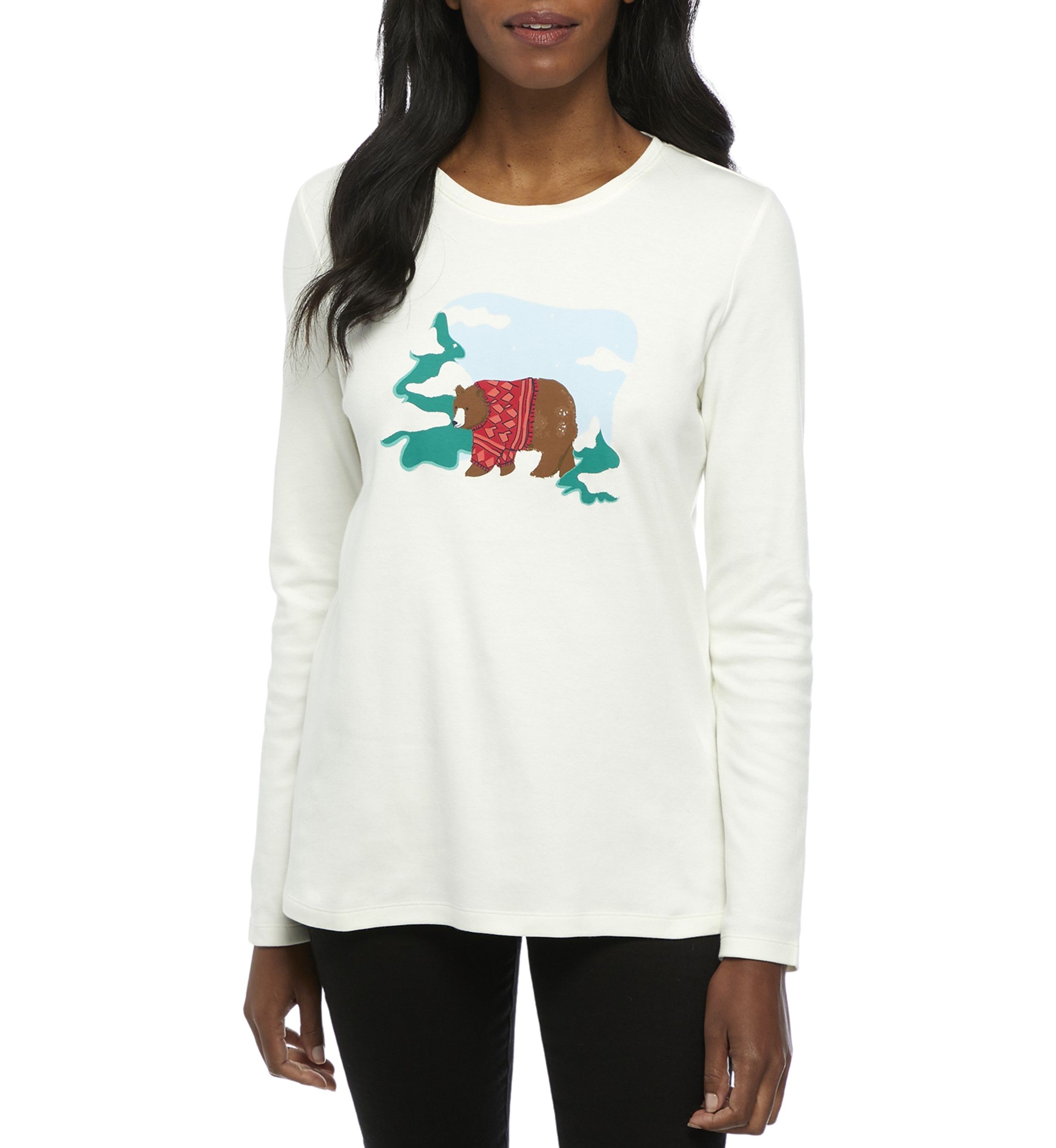 Womens Long Sleeve Graphic T-Shirt 
