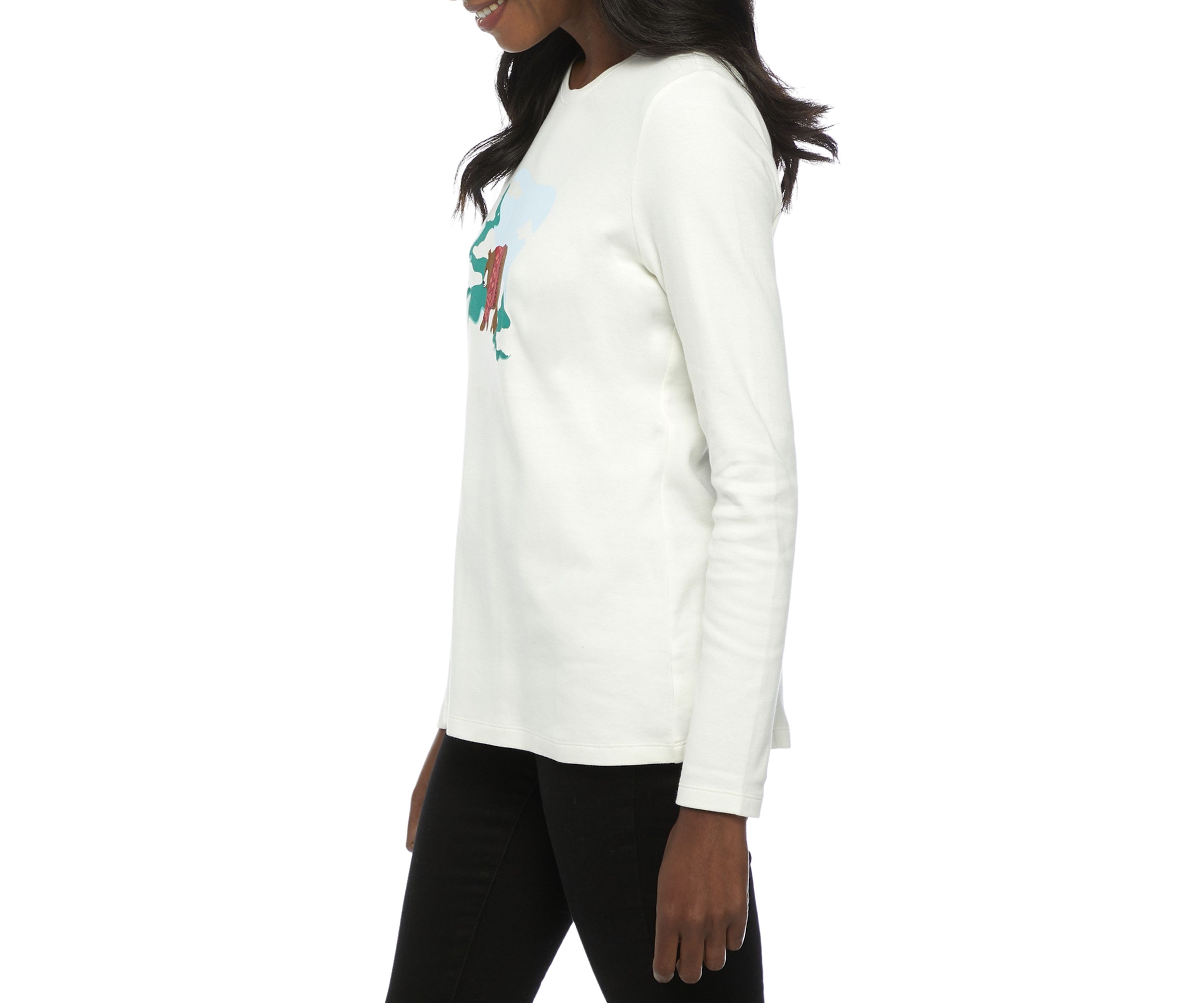 Womens Long Sleeve Graphic T-Shirt 