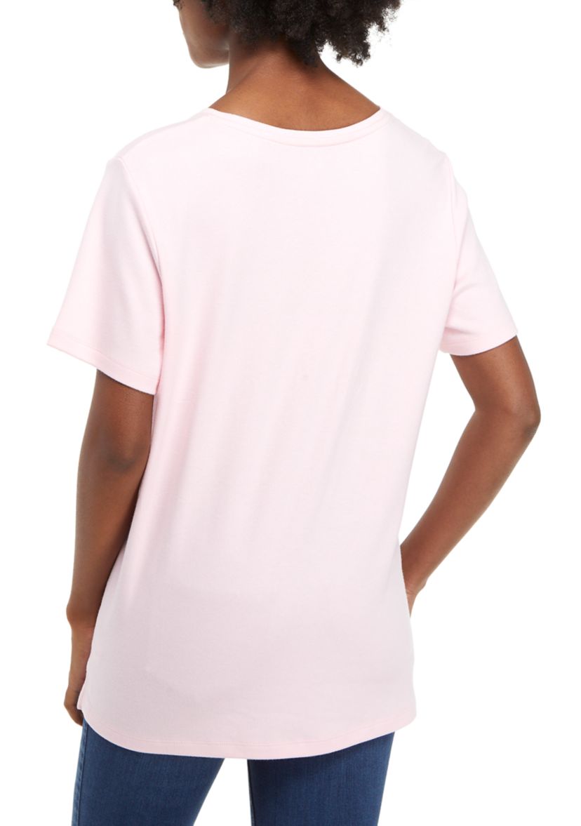 Womens Short Sleeve Cotton T-Shirt