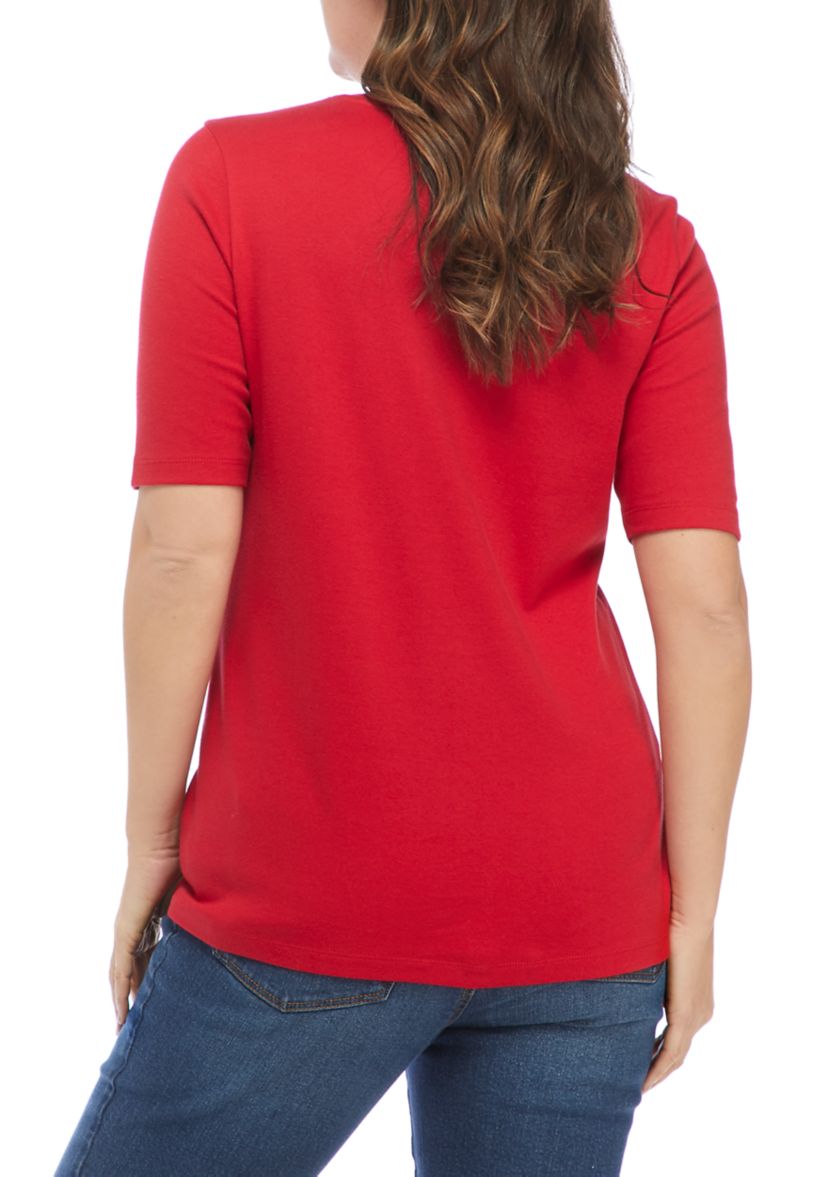 Womens Elbow Sleeve T-Shirt