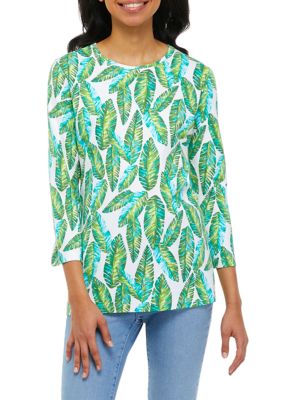 Kim Rogers® Women's 3/4 Sleeve Printed Top