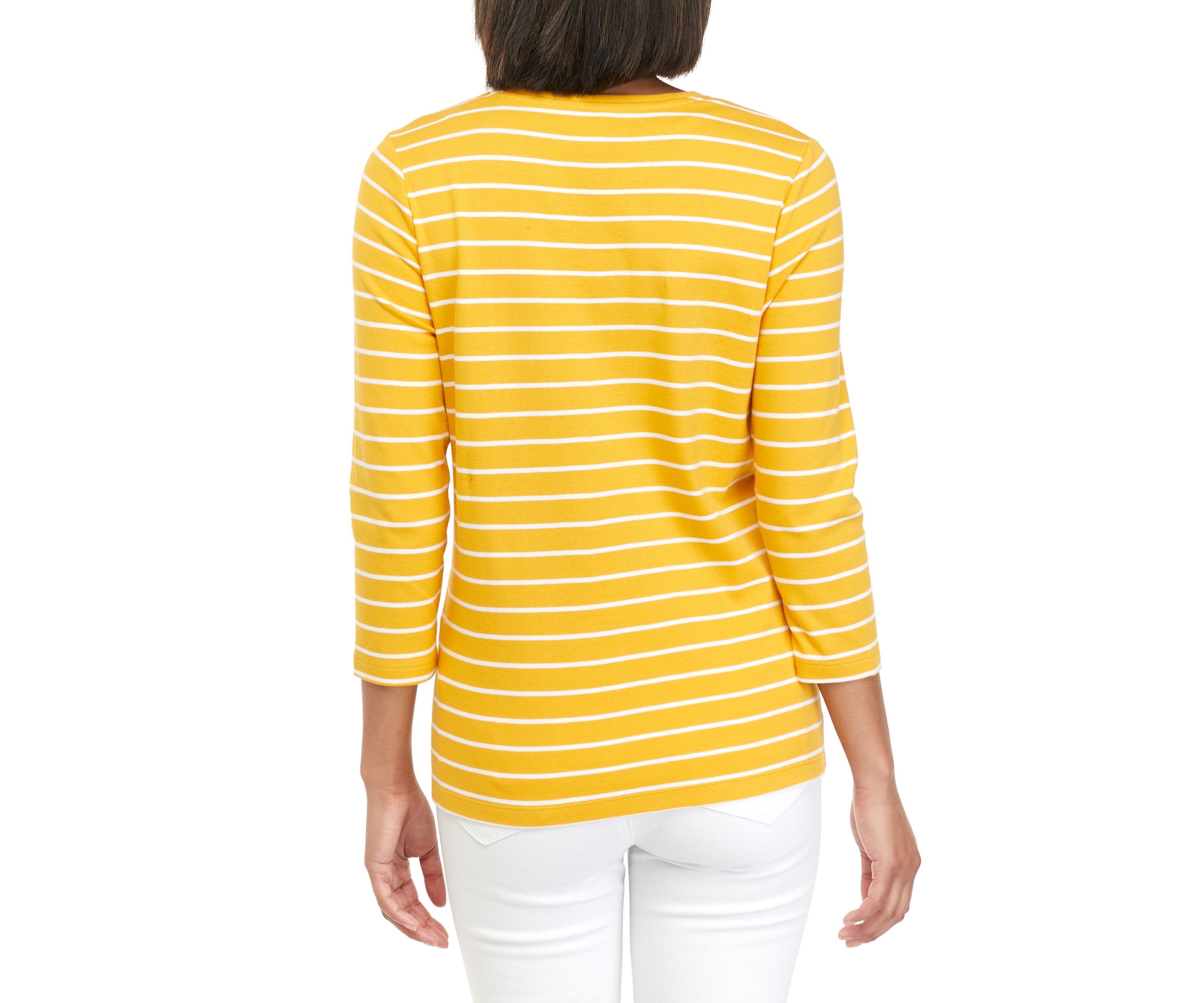 Womens 3/4 Sleeve Crew Neck T-Shirt 