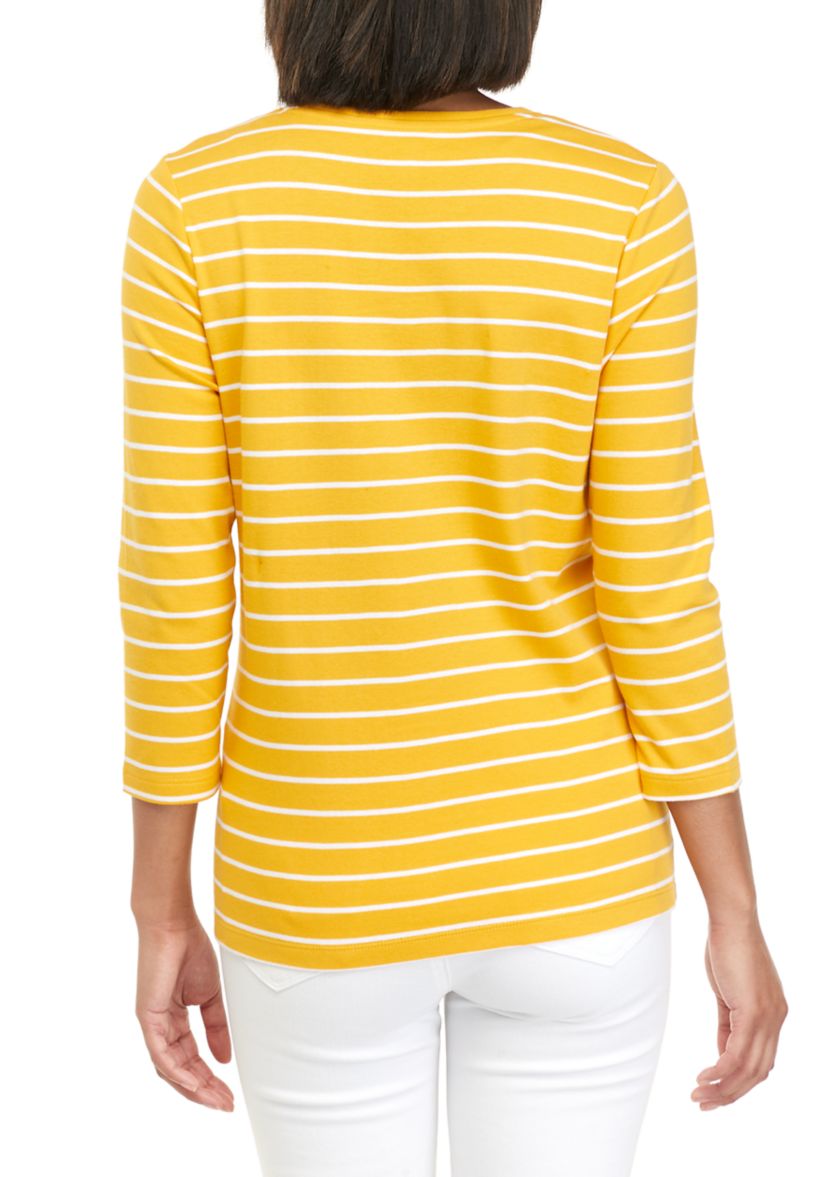 Womens 3/4 Sleeve Crew Neck T-Shirt 