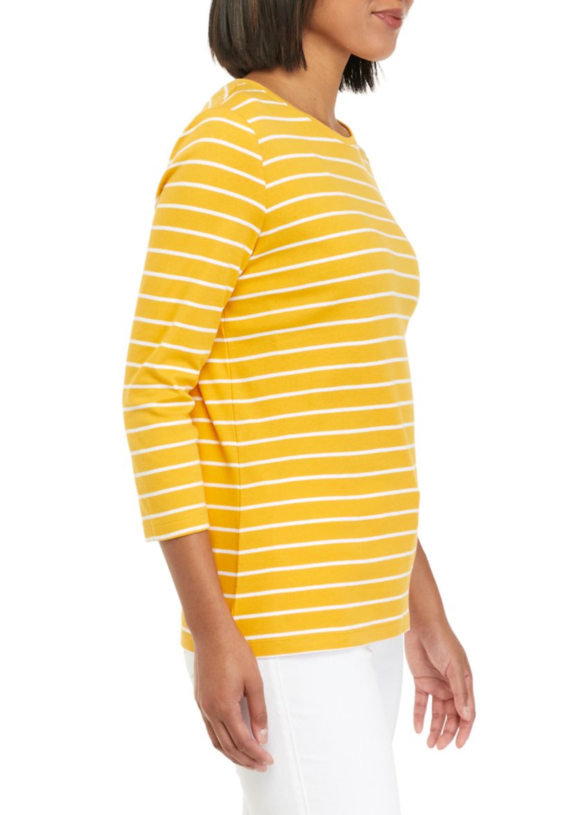 Womens 3/4 Sleeve Crew Neck T-Shirt 