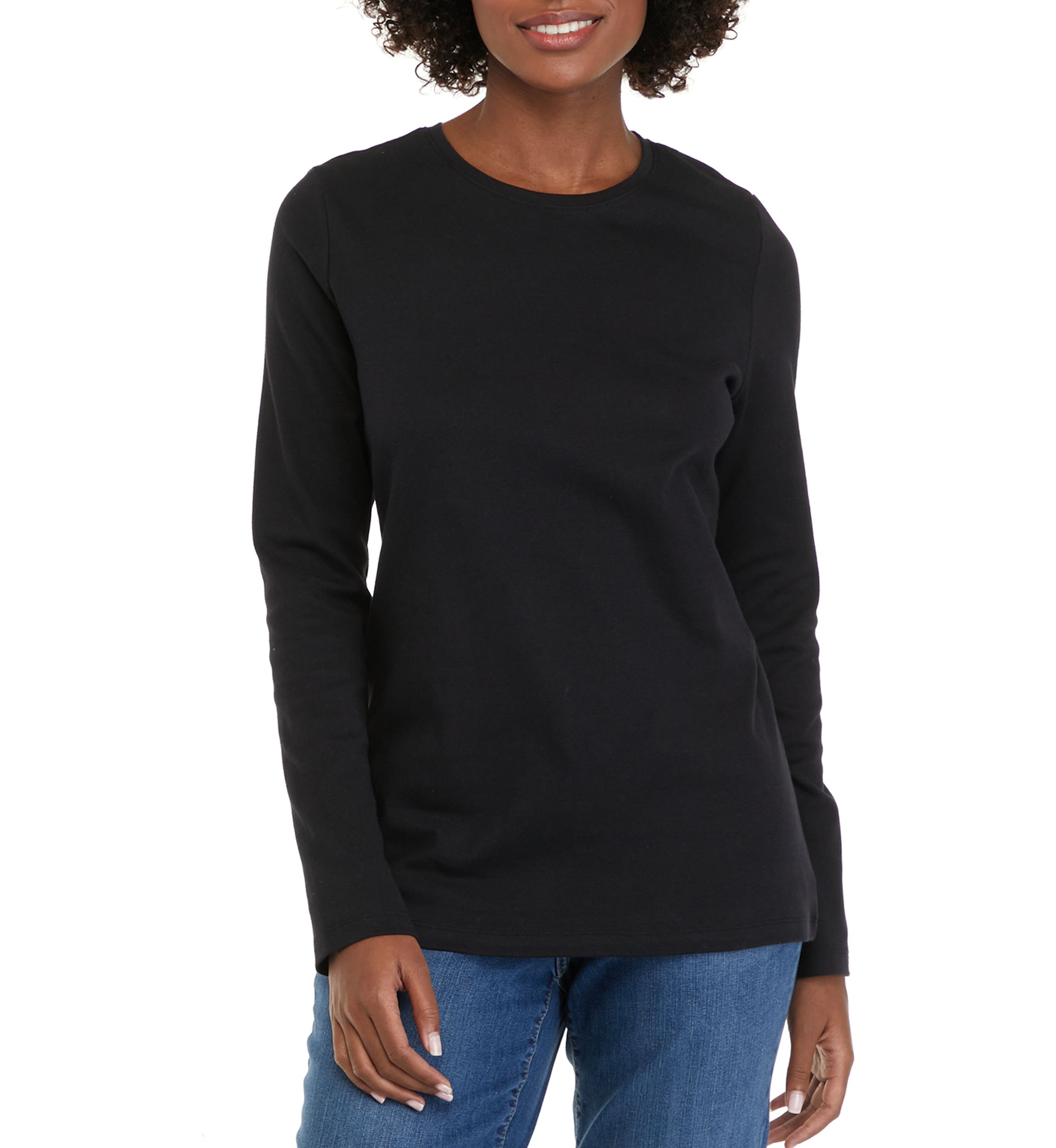 Womens Long Sleeve Crew Neck Top