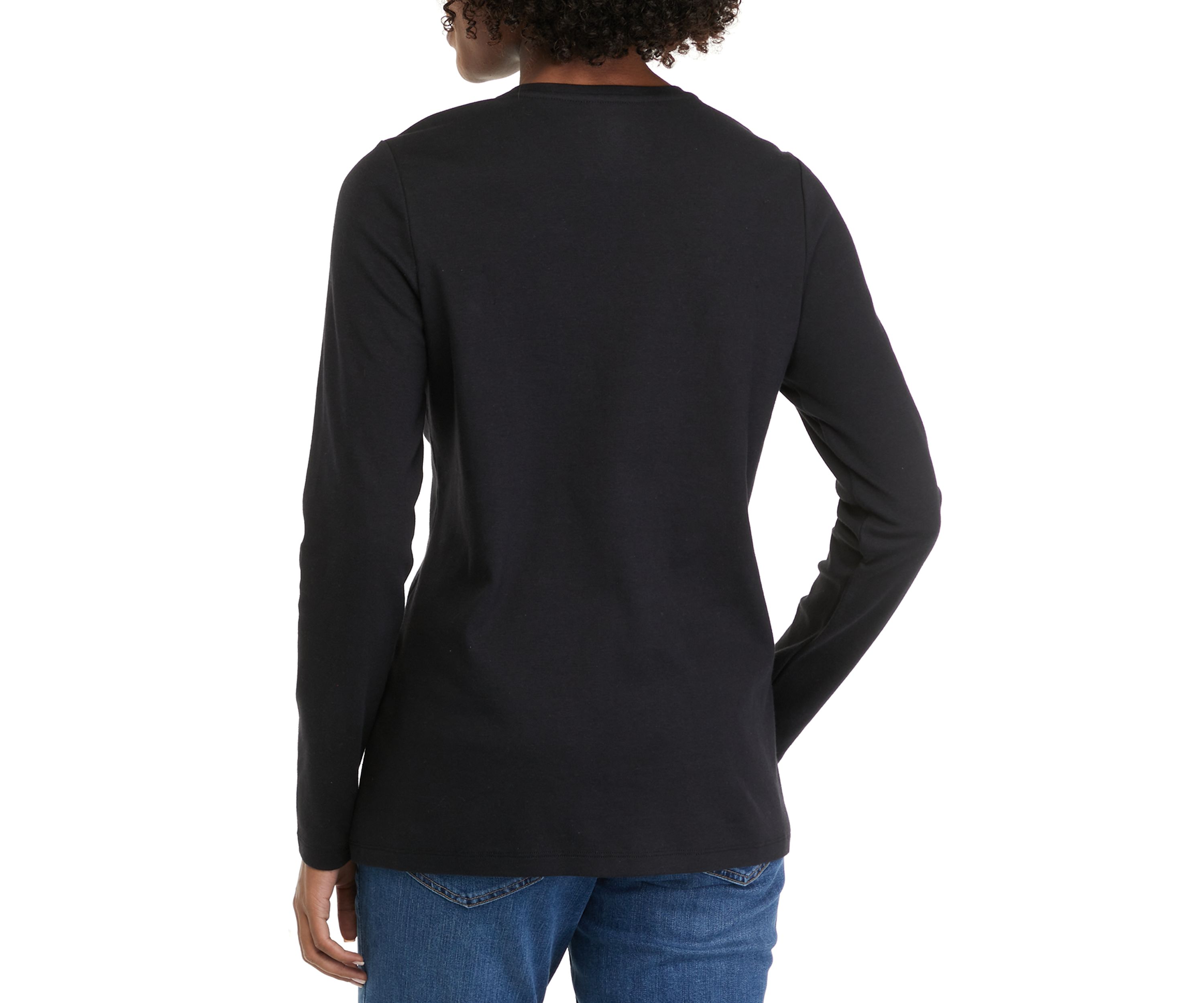Womens Long Sleeve Crew Neck Top