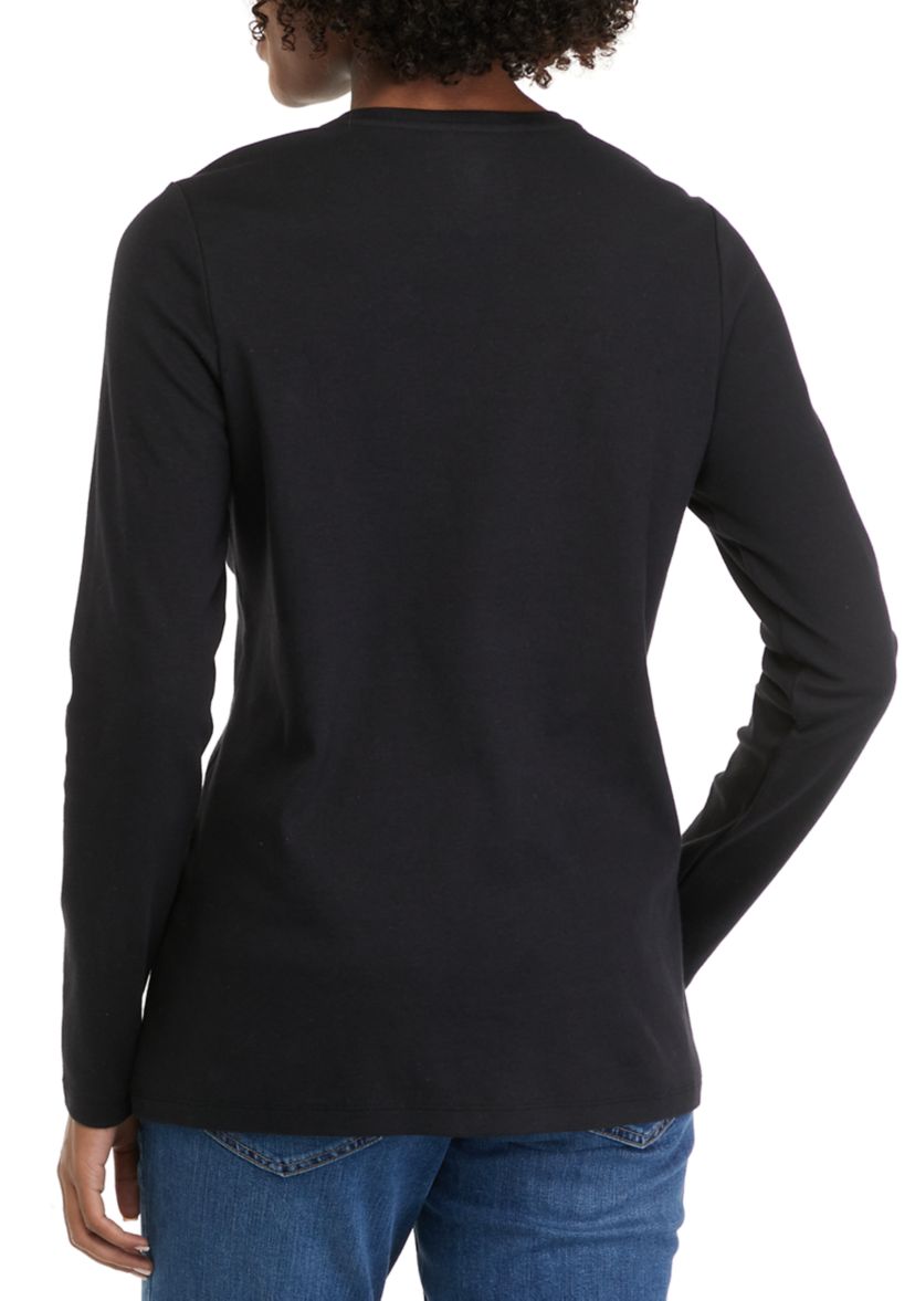 Womens Long Sleeve Crew Neck Top