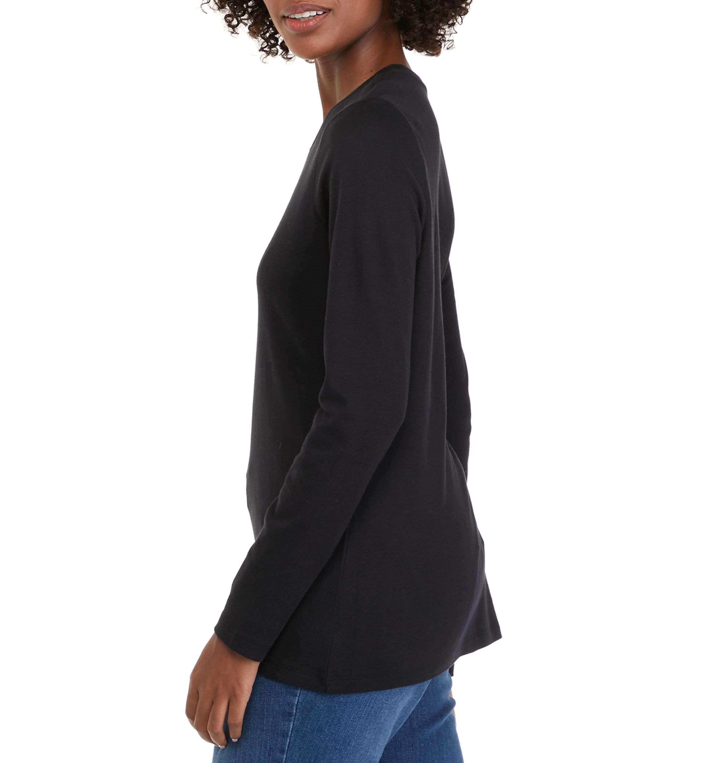 Womens Long Sleeve Crew Neck Top