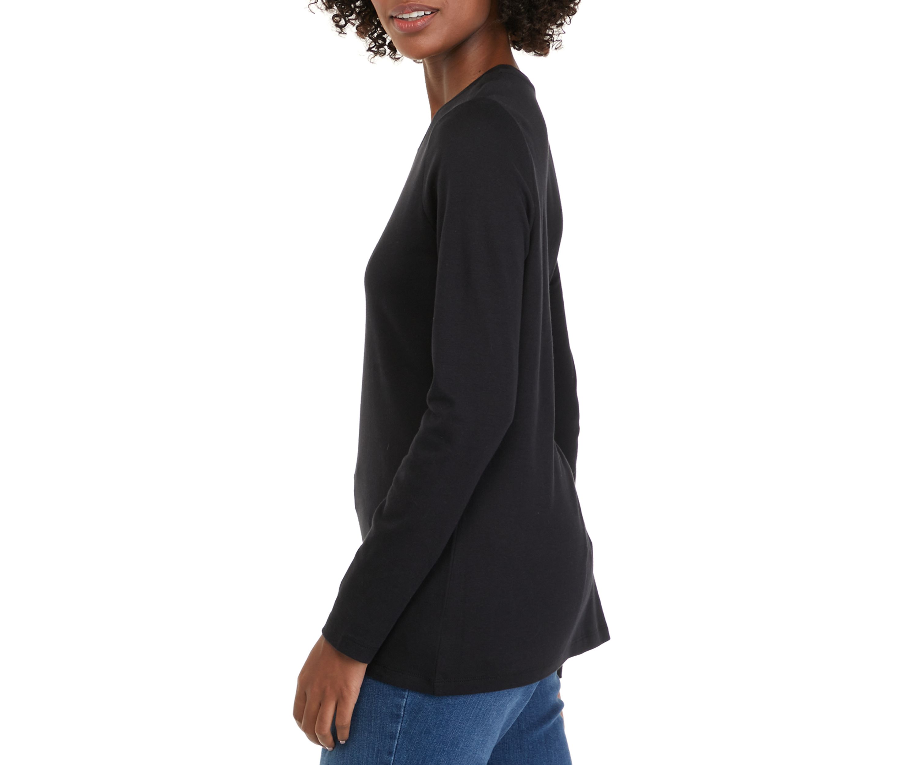 Womens Long Sleeve Crew Neck Top